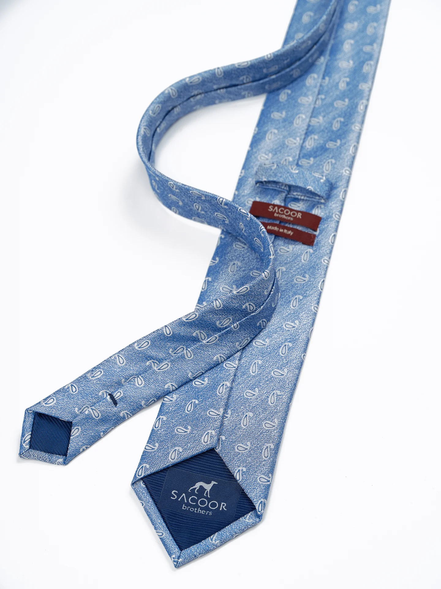 Cornucopia Pattern Tie 100% Silk 7,5cm - Image 6