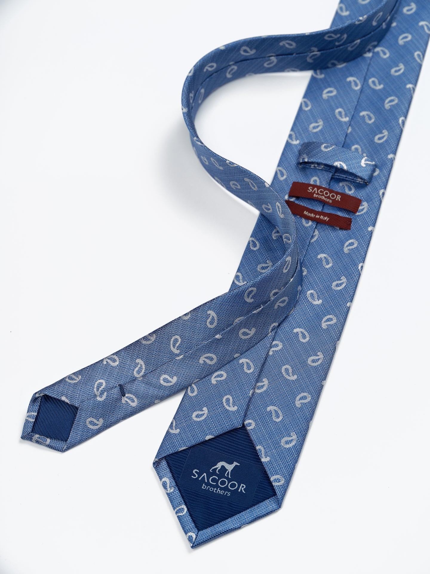 Cornucopia Pattern Tie 100% Silk 7,5cm - Image 6