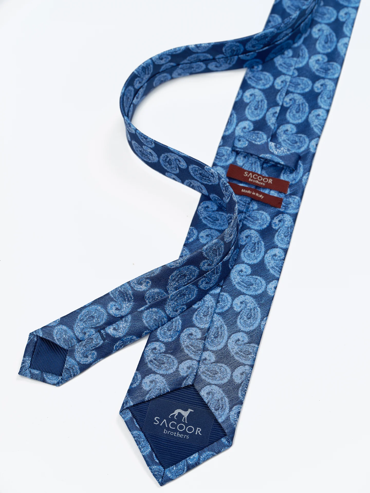 Cornucopia Pattern Tie 100% Silk 7,5cm - Image 3