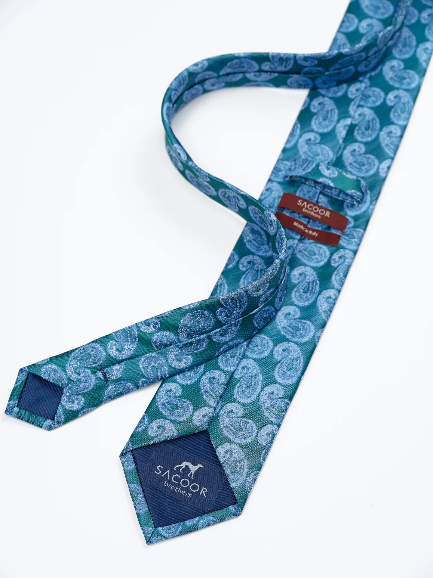 Cornucopia Pattern Tie 100% Silk 7,5cm - Image 6