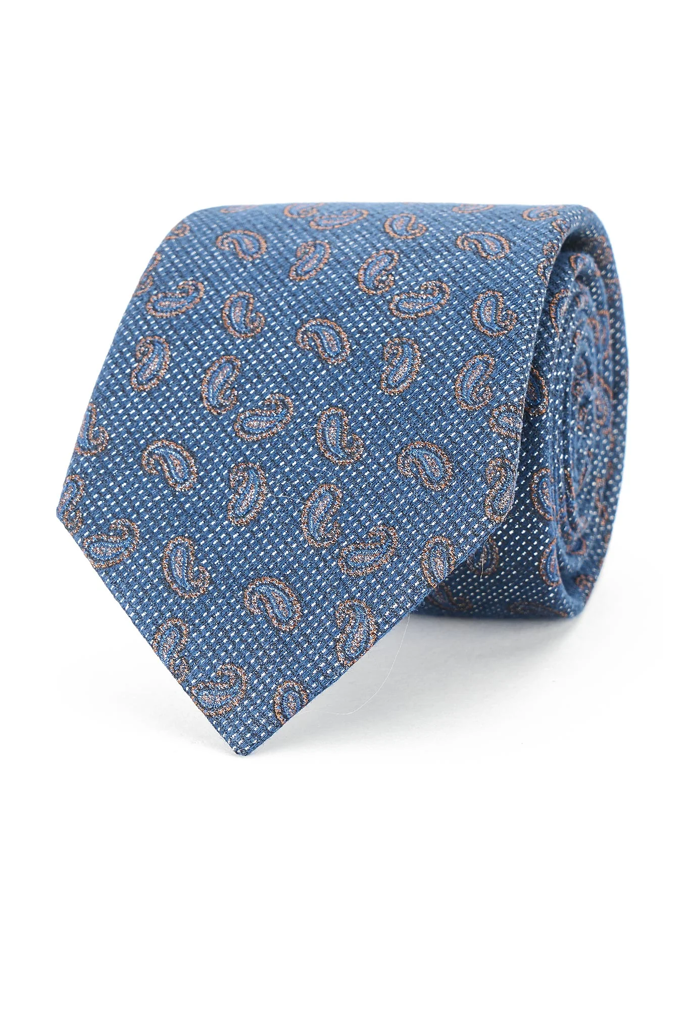 Cornucopia Pattern Tie 100% Silk 8cm - Image 3