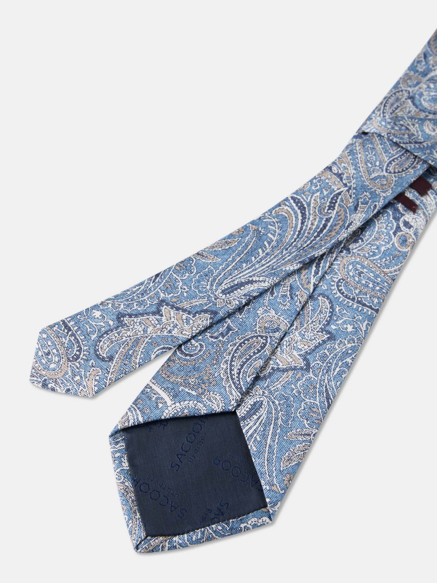 Cornucopia Pattern Tie 100% Silk 8cm - Image 4