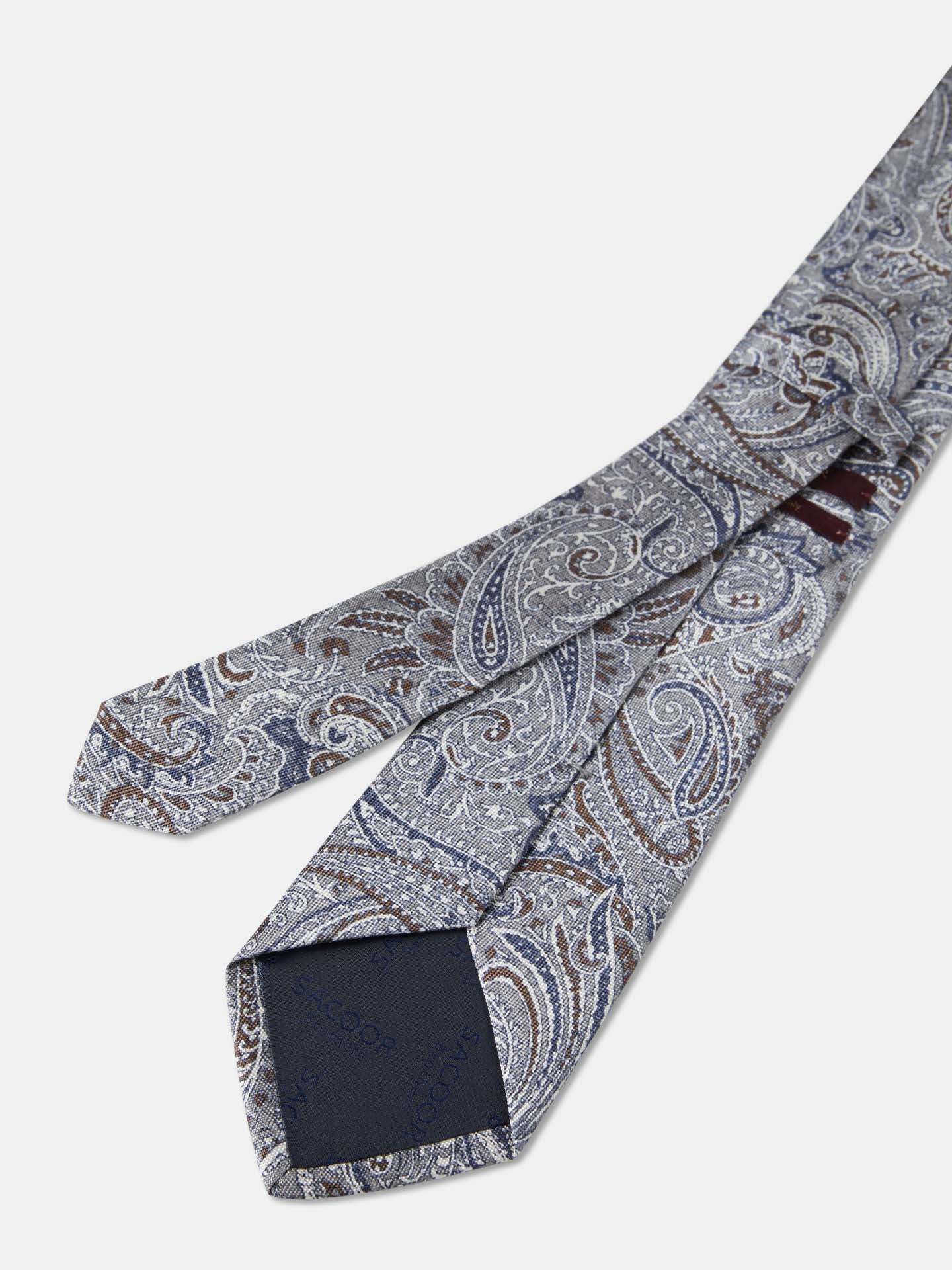 Cornucopia Pattern Tie 100% Silk 8cm - Image 6