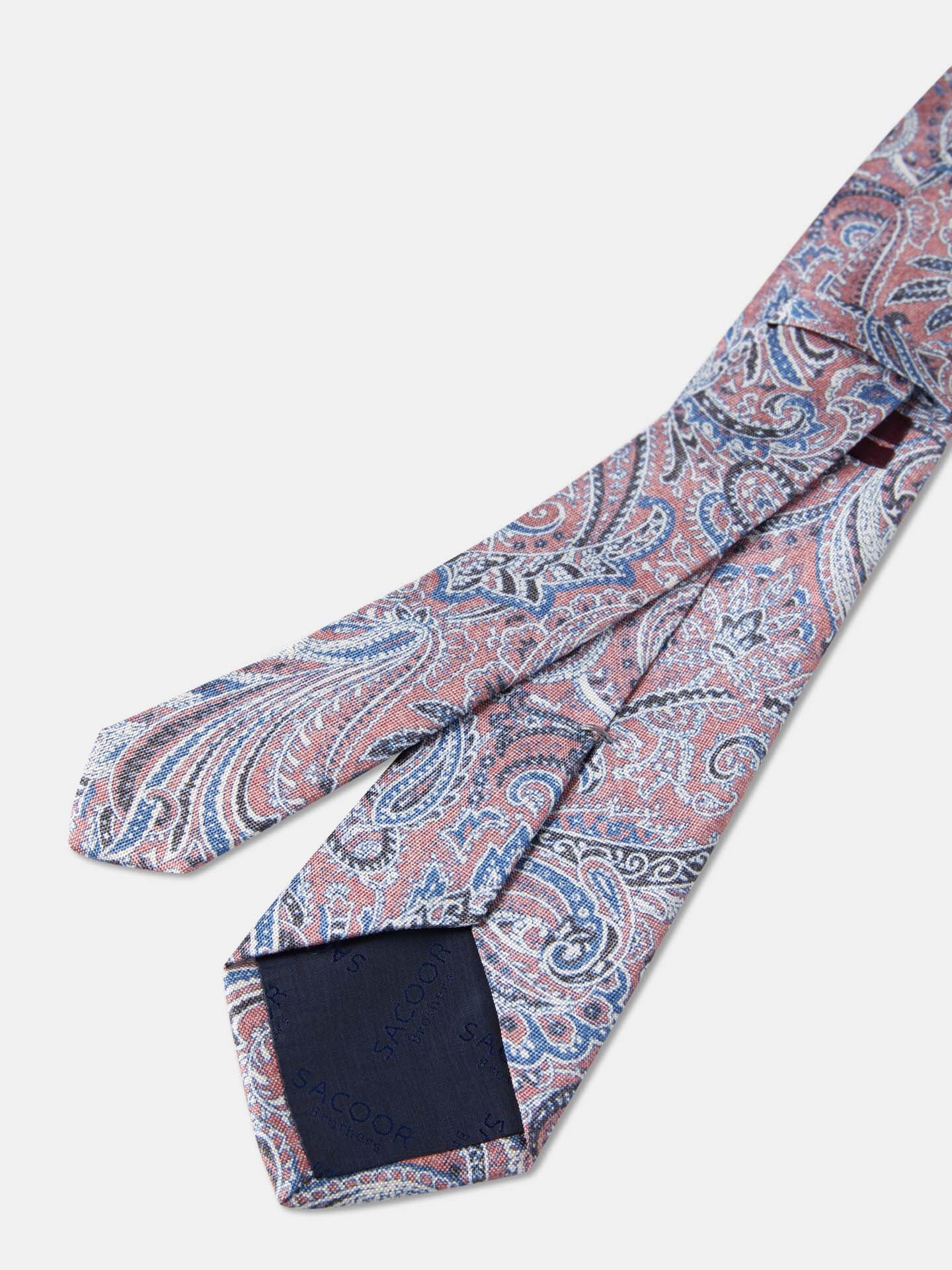 Cornucopia Pattern Tie 100% Silk 8cm - Image 8