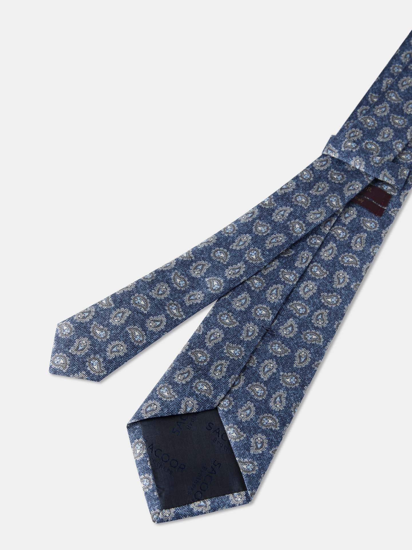 Cornucopia Pattern Tie 100% Silk 8cm - Image 4