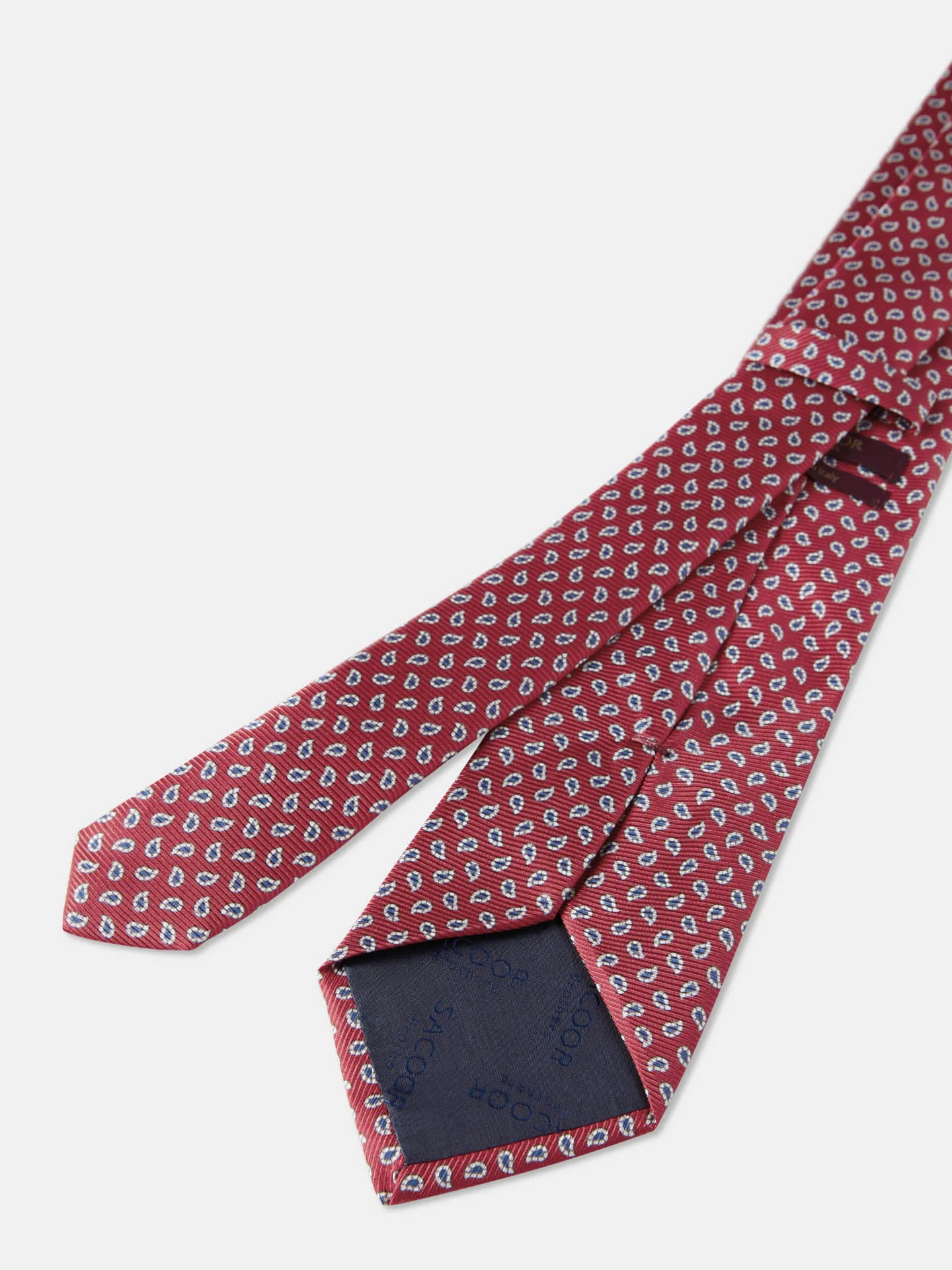 Cornucopia Pattern Tie 100% Silk 8cm - Image 4