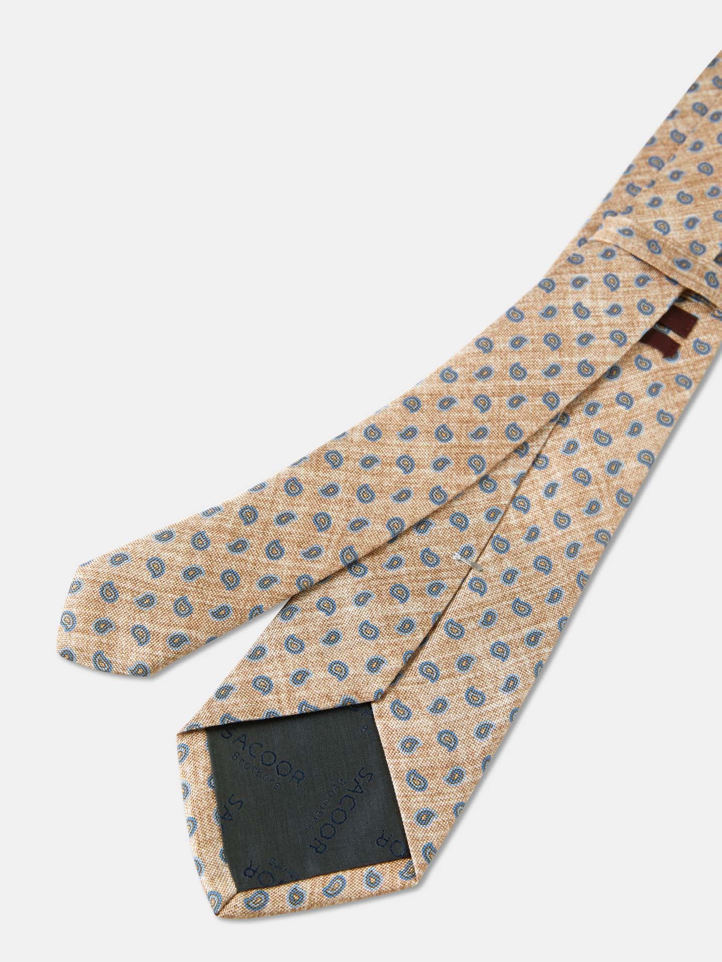 Cornucopia Pattern Tie 100% Silk 8cm - Image 4