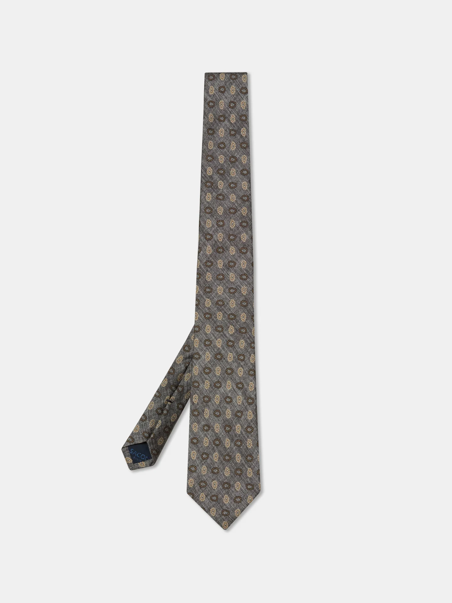 Cornucopia Pattern Tie 100% Silk 8cm - Image 3