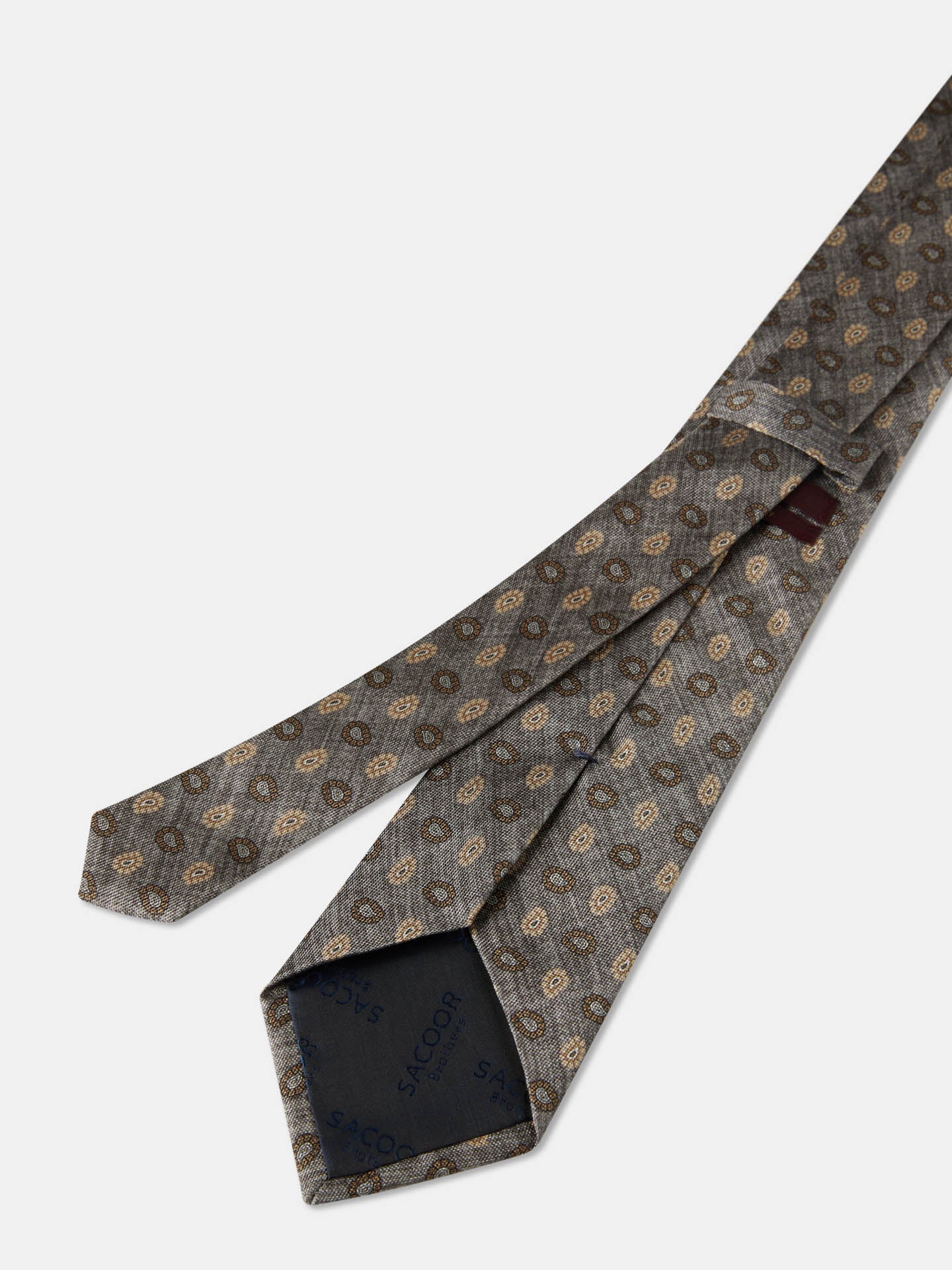 Cornucopia Pattern Tie 100% Silk 8cm - Image 4