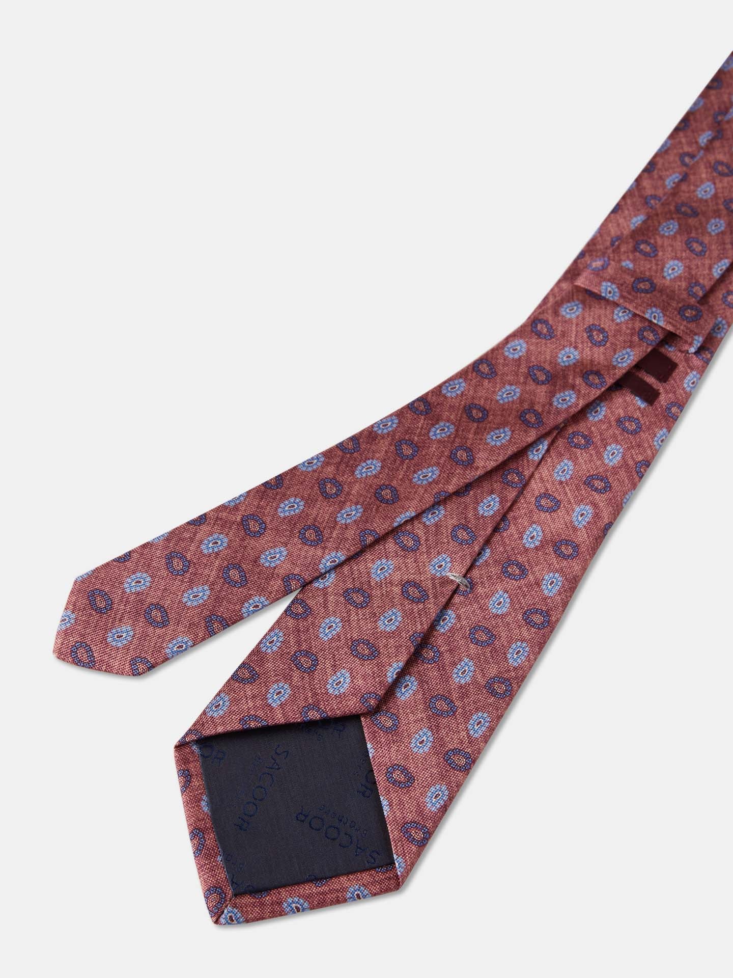 Cornucopia Pattern Tie 100% Silk 8cm - Image 6
