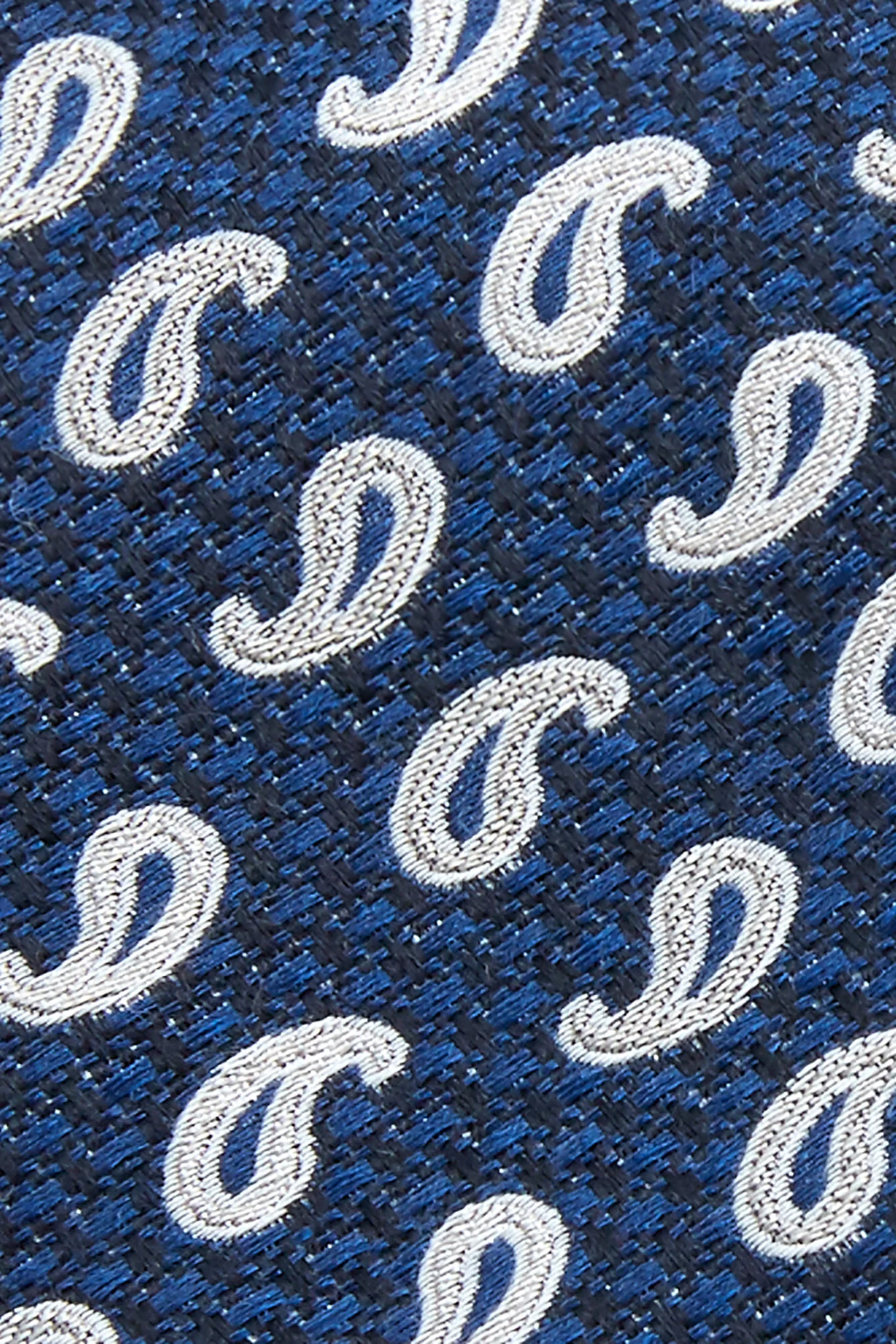 Cornucopia Pattern Tie Silk and Wool Blend 7,5cm - Image 6