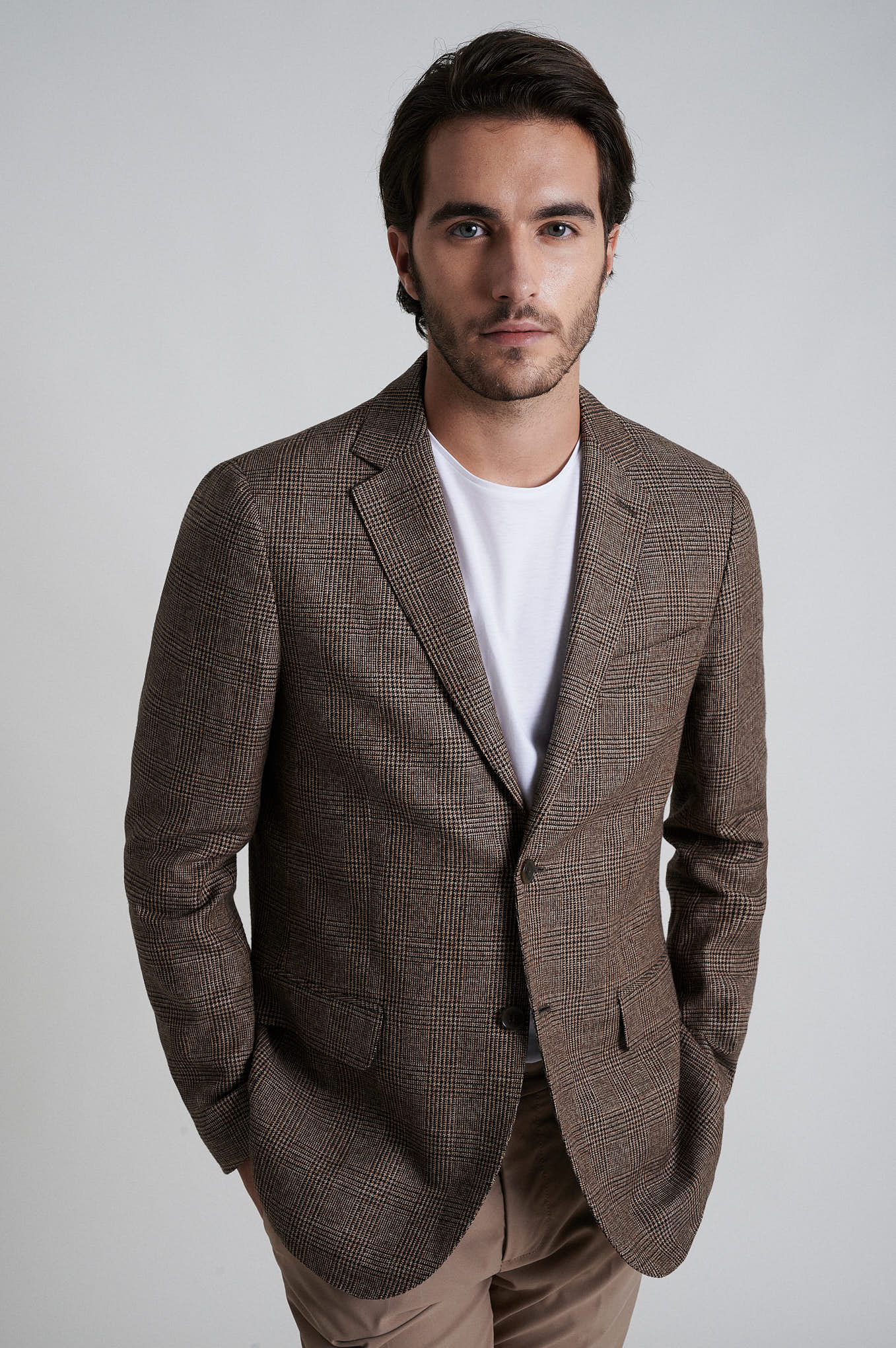 Cotton linen blazer slim fit - Image 7