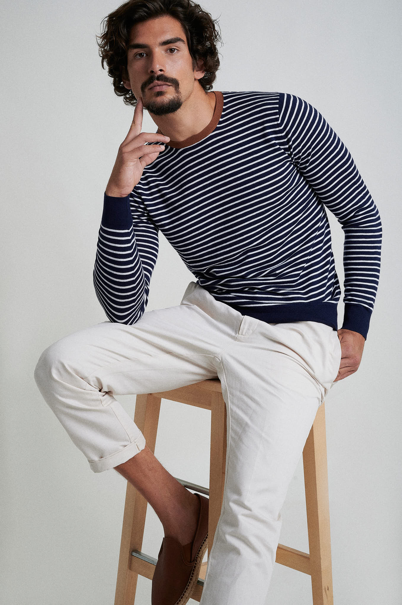 Cotton silk stripped sweater - Image 2