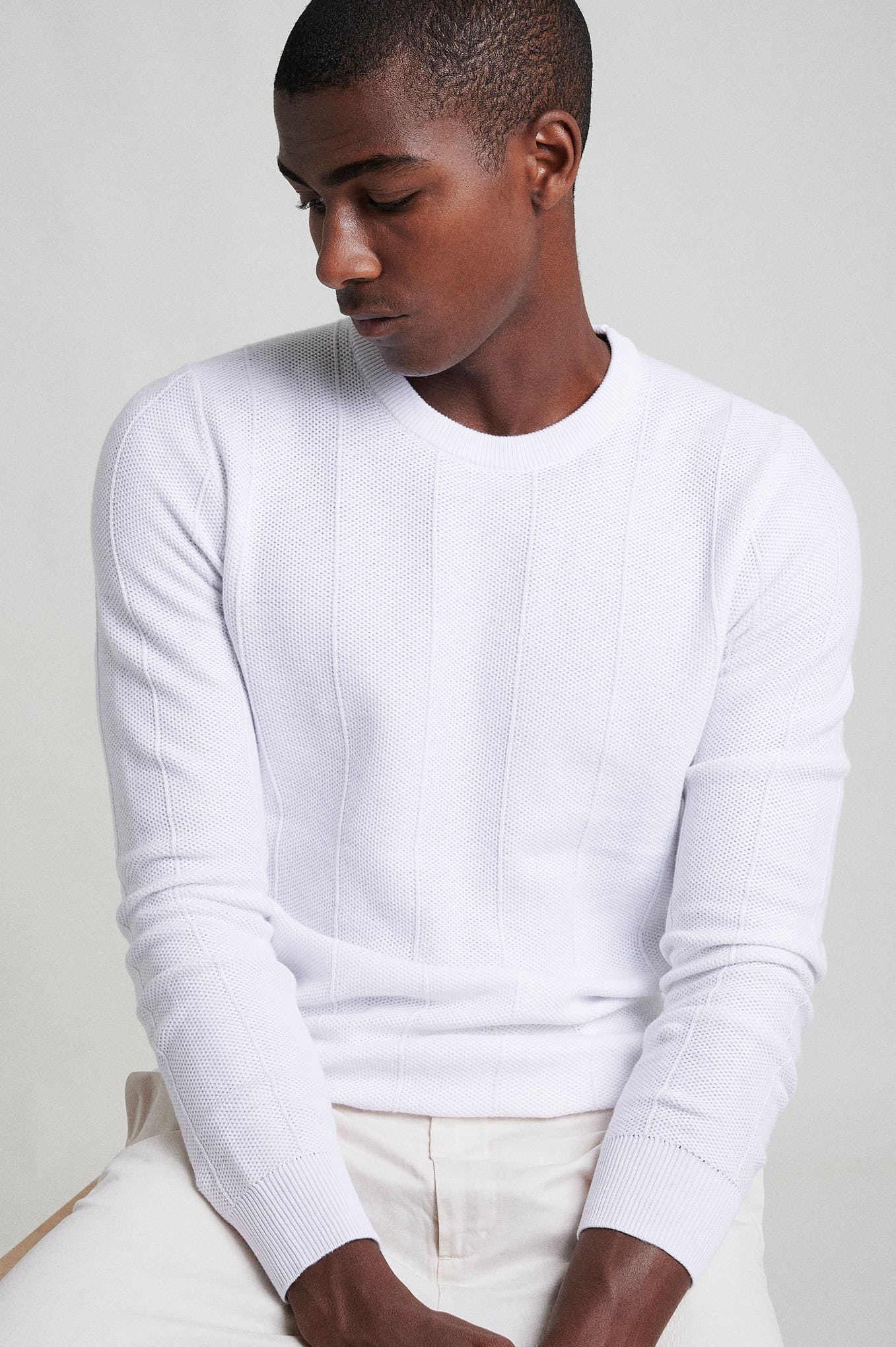 Cotton Silk structure-knit sweater - Image 15