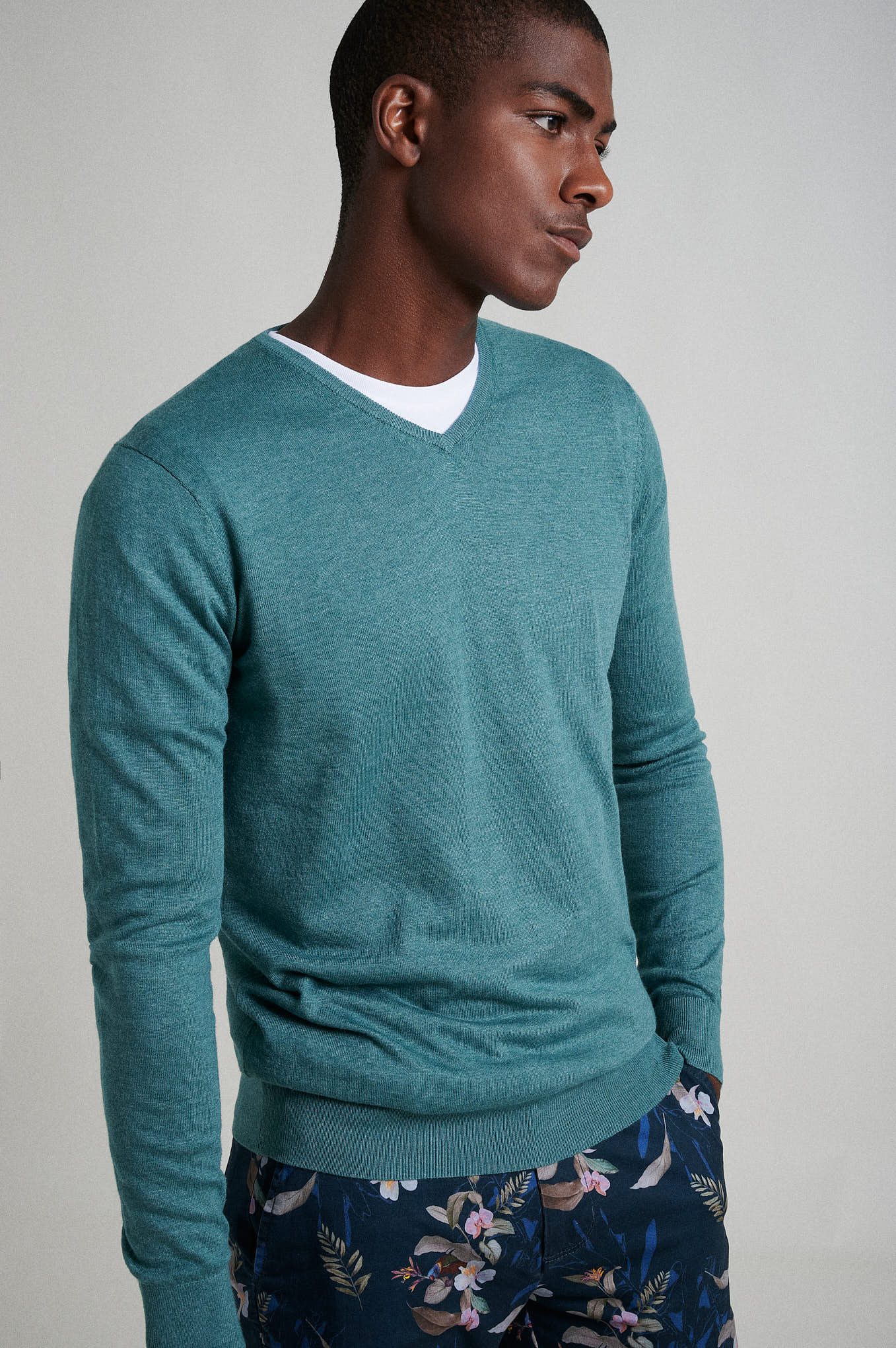Crew neck cotton silk sweater - Image 32