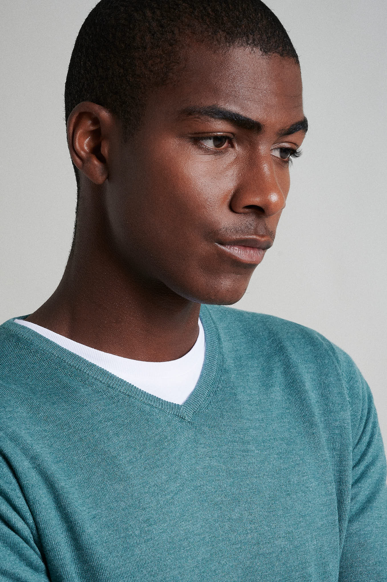 Crew neck cotton silk sweater - Image 34