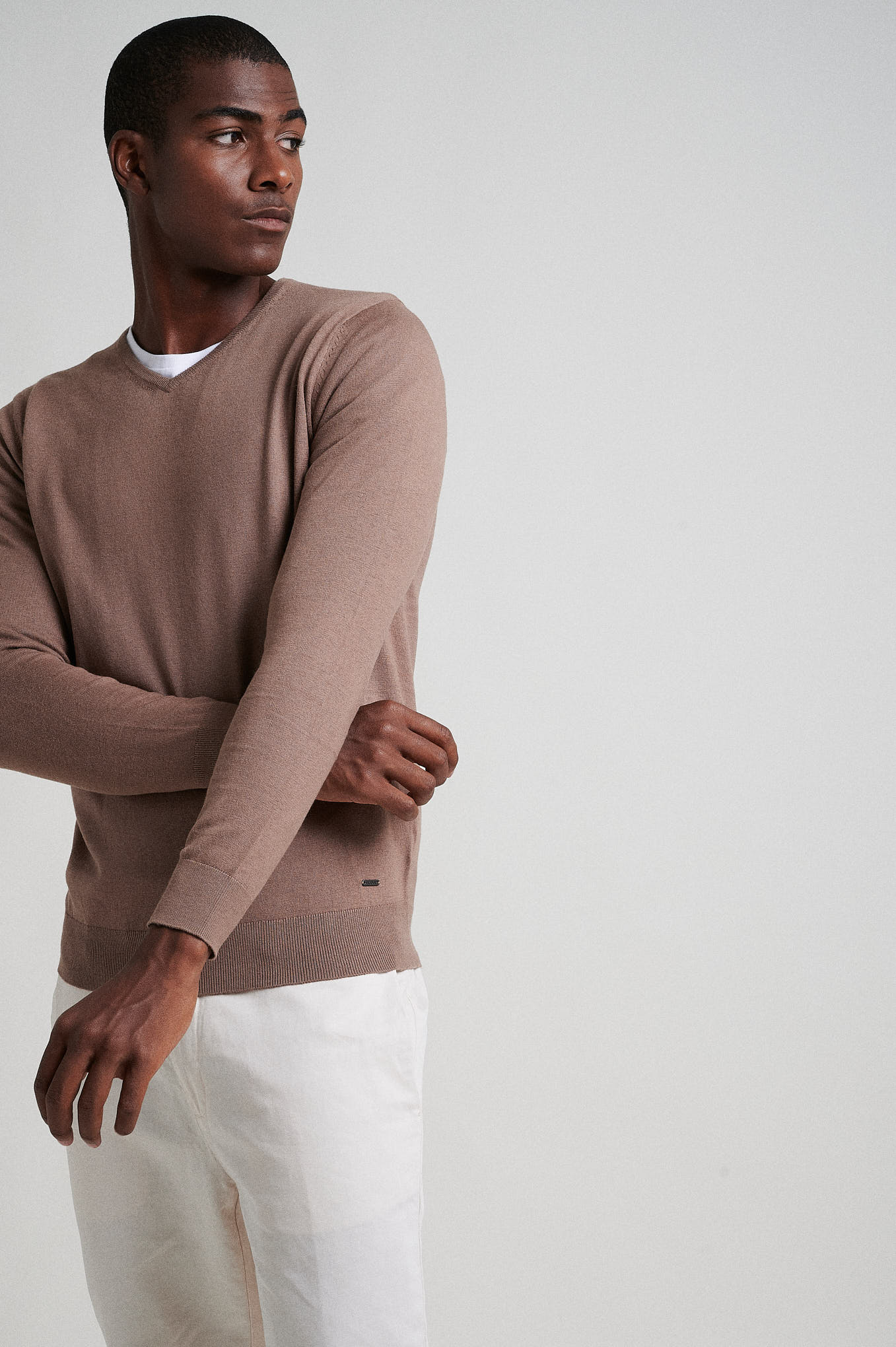 Crew neck cotton silk sweater - Image 4