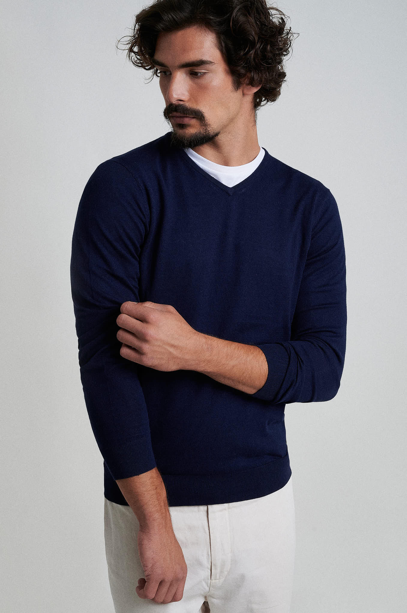 Crew neck cotton silk sweater - Image 9