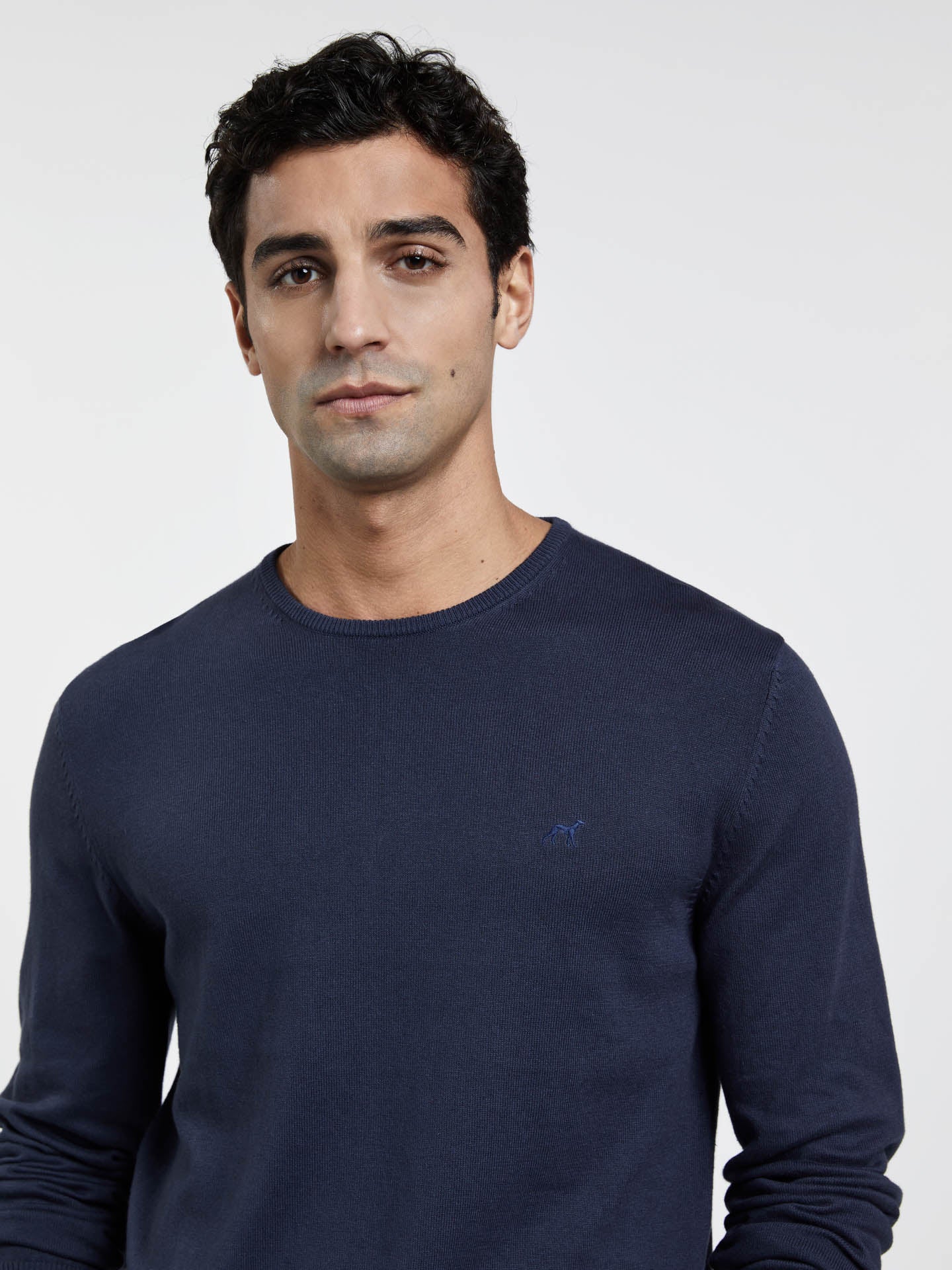 Crew Neck Garment Dye Sweater - Image 5