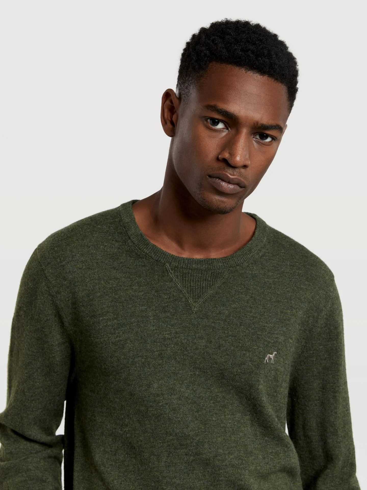 Crew neck sweater with elbow patches - Image 13