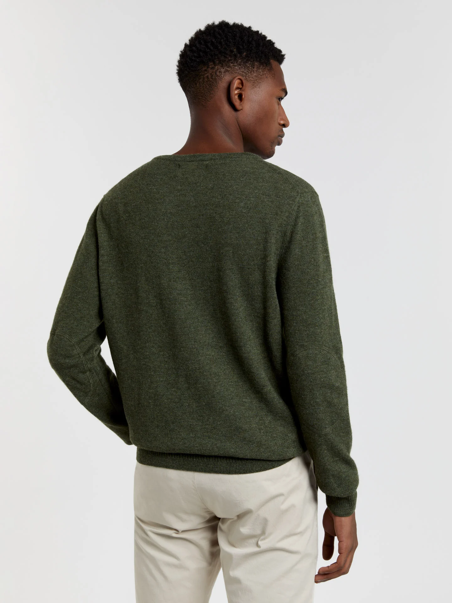 Crew neck sweater with elbow patches - Image 15