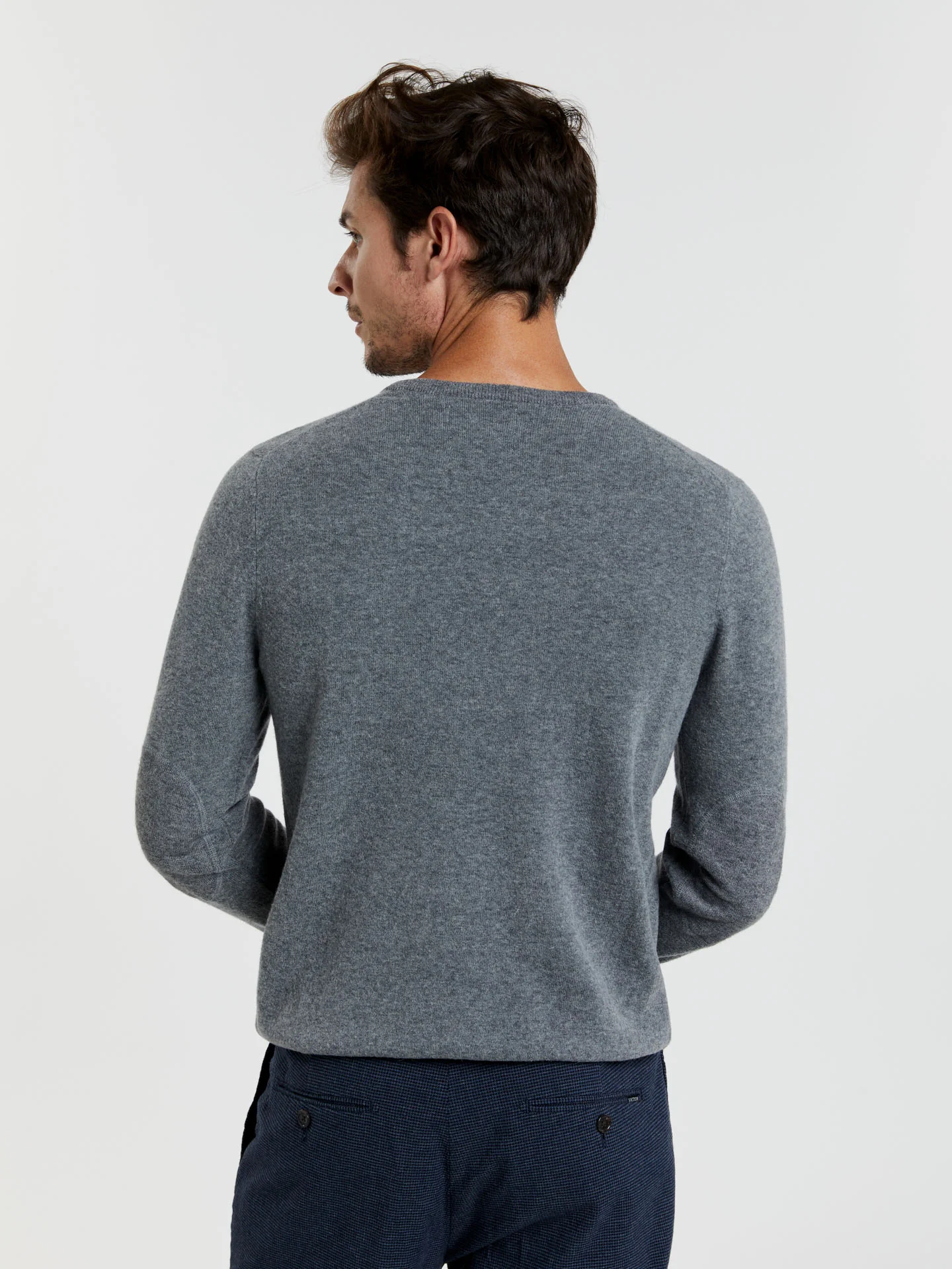 Crew neck sweater with elbow patches - Image 21