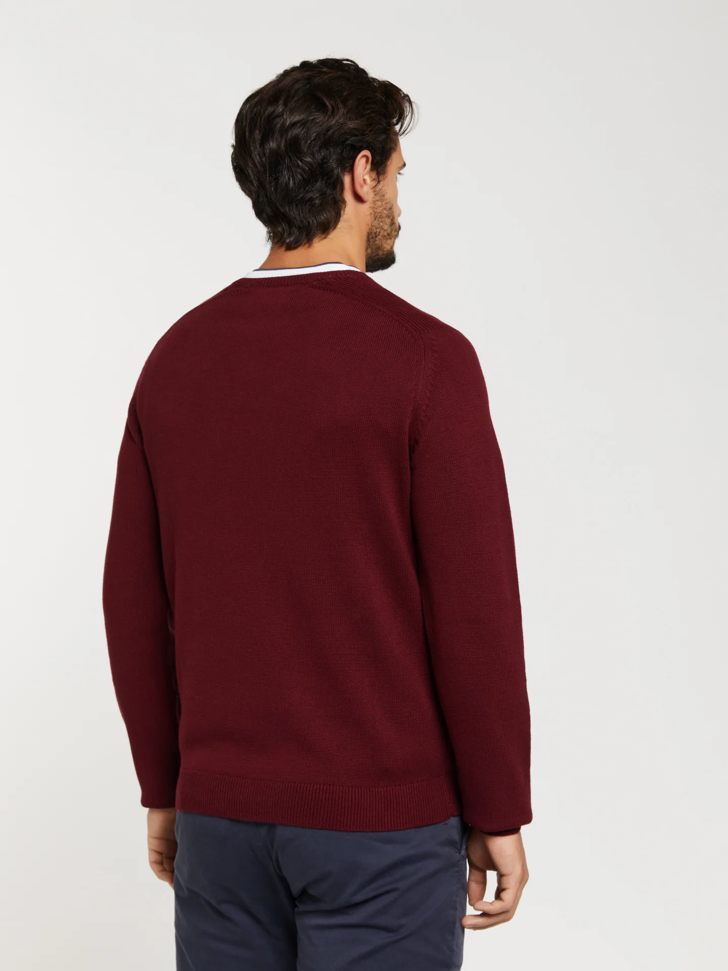 Crew neck sweater with raglan sleeves - Image 3