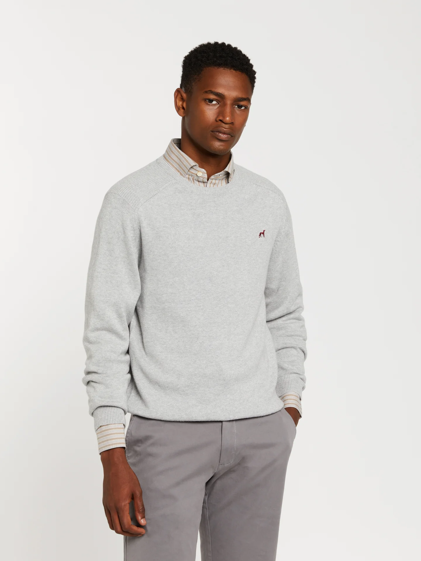 Crew neck sweater with raglan sleeves - Image 8