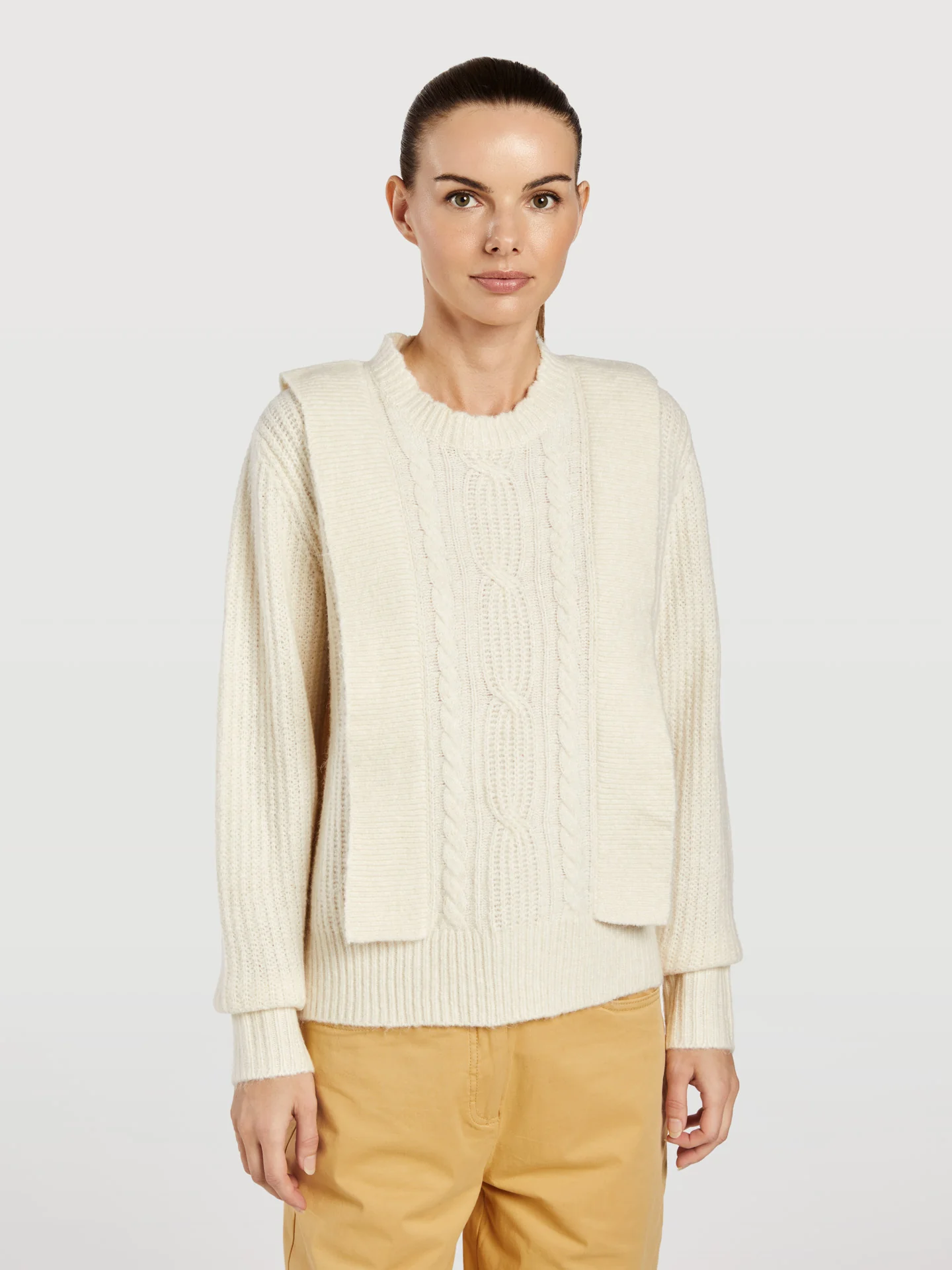 Crewneck Cable Sweater - Image 4