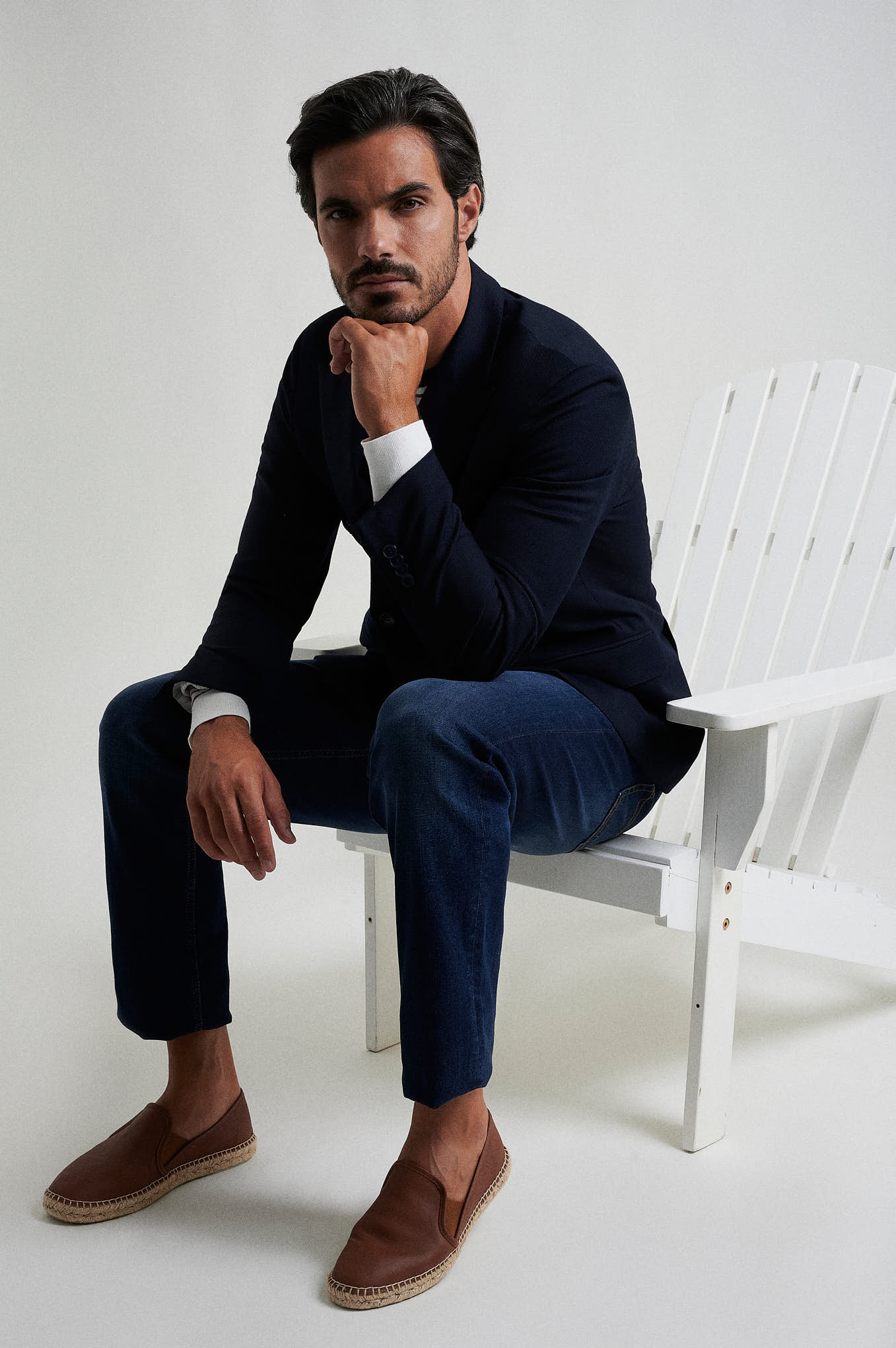double breast blazer with peak lapel slim fit - Image 6