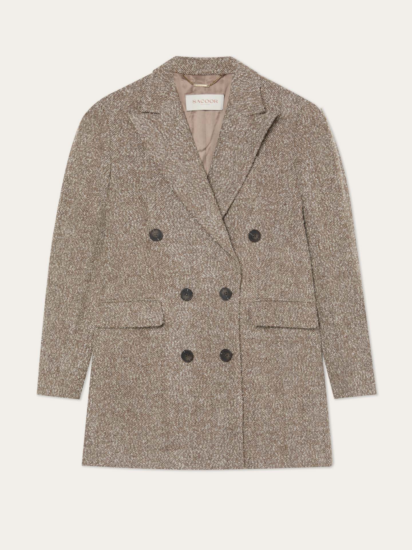 Double Breasted Coat In 100%Wool - Image 4