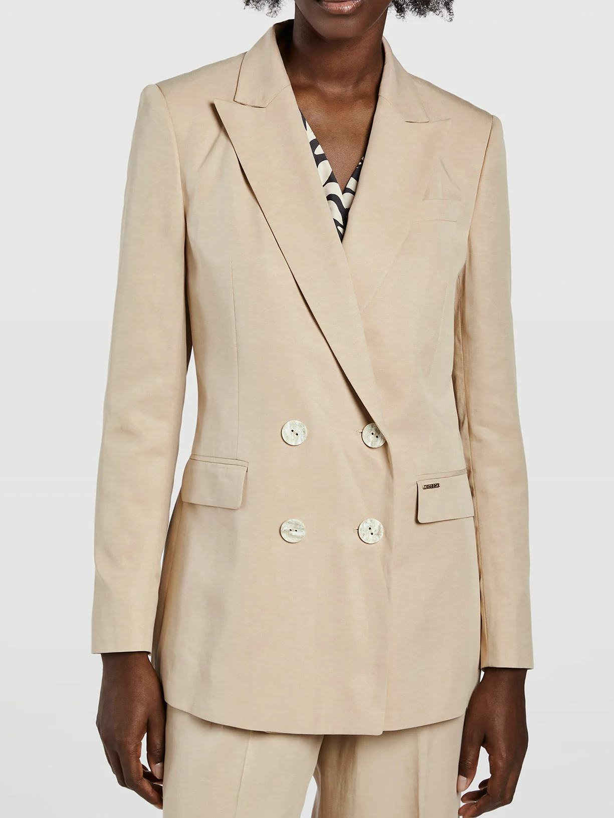 Double-Breasted Suit Blazer