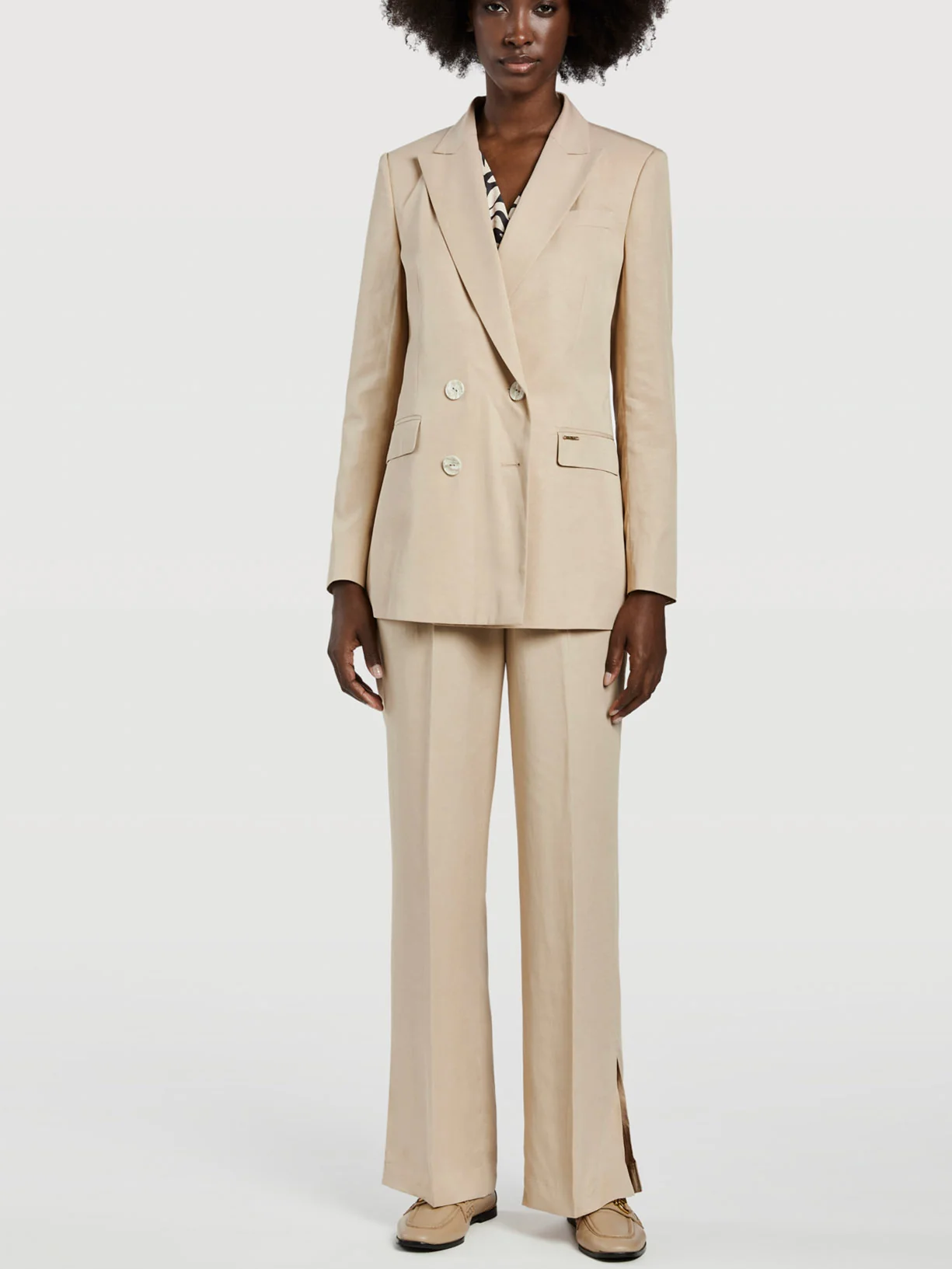 Double-Breasted Suit Blazer - Image 4