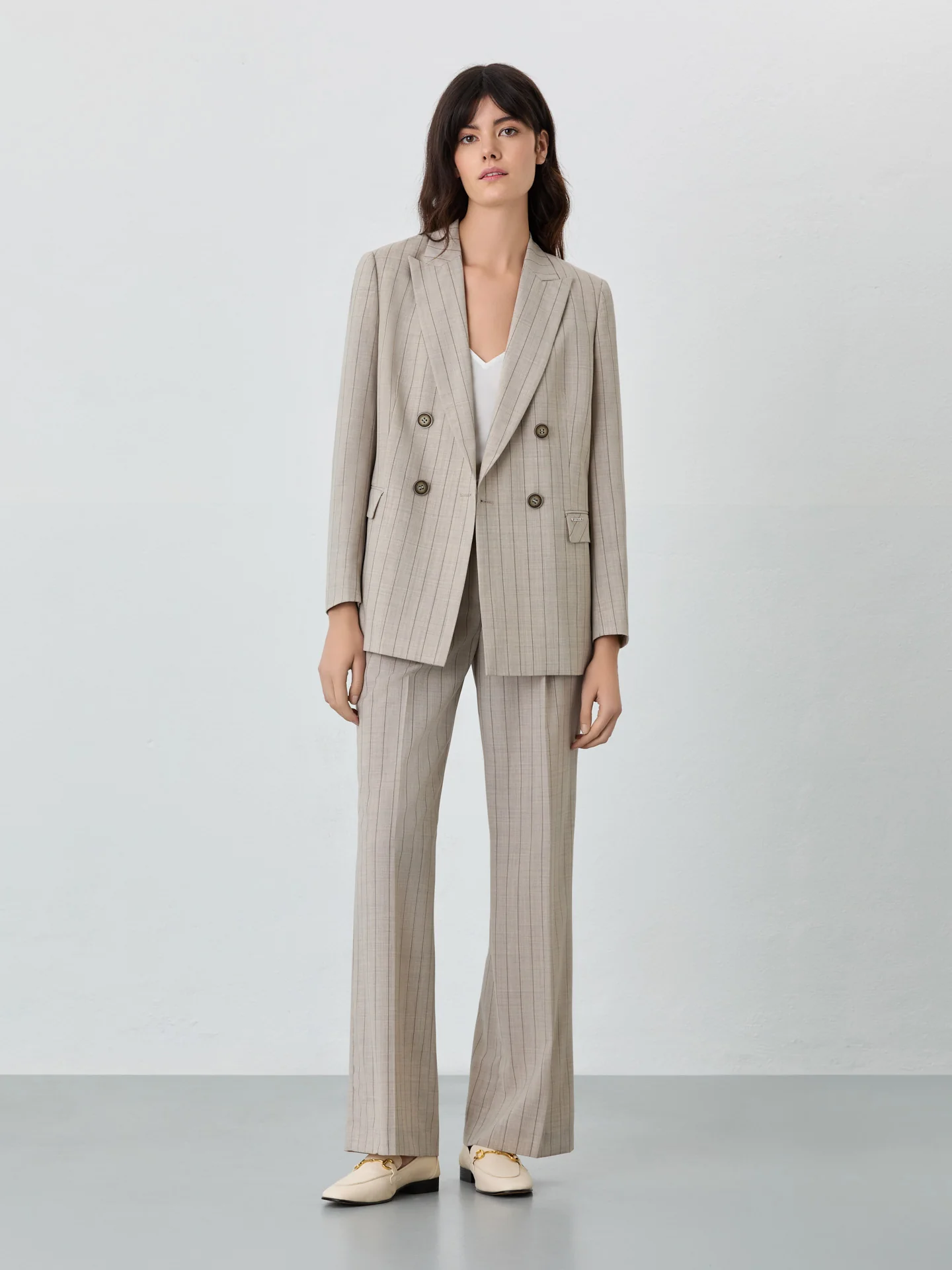 Double-Breasted Suit Blazer In Wool Blend - Image 3