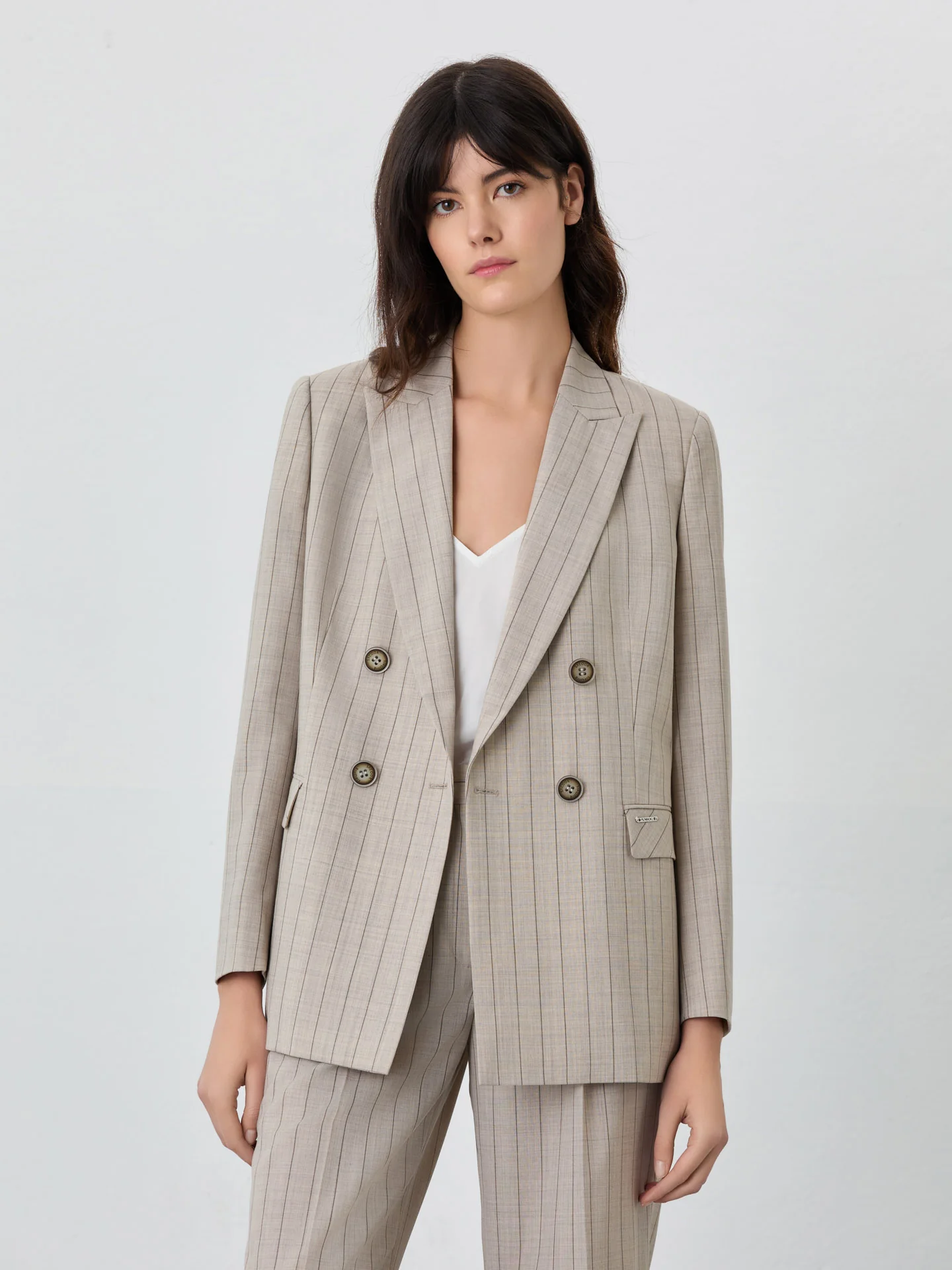 Double-Breasted Suit Blazer In Wool Blend - Image 5