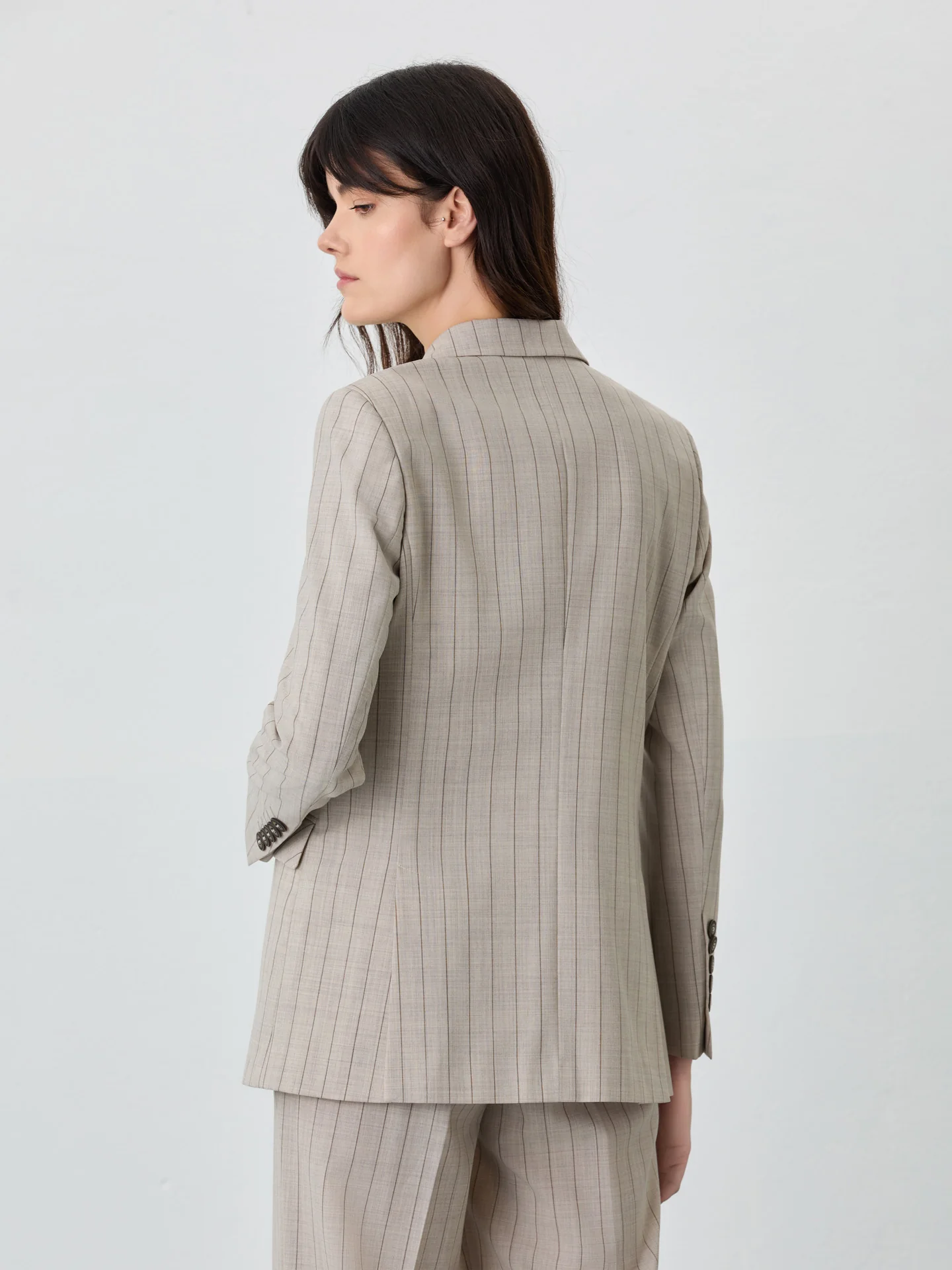 Double-Breasted Suit Blazer In Wool Blend - Image 6
