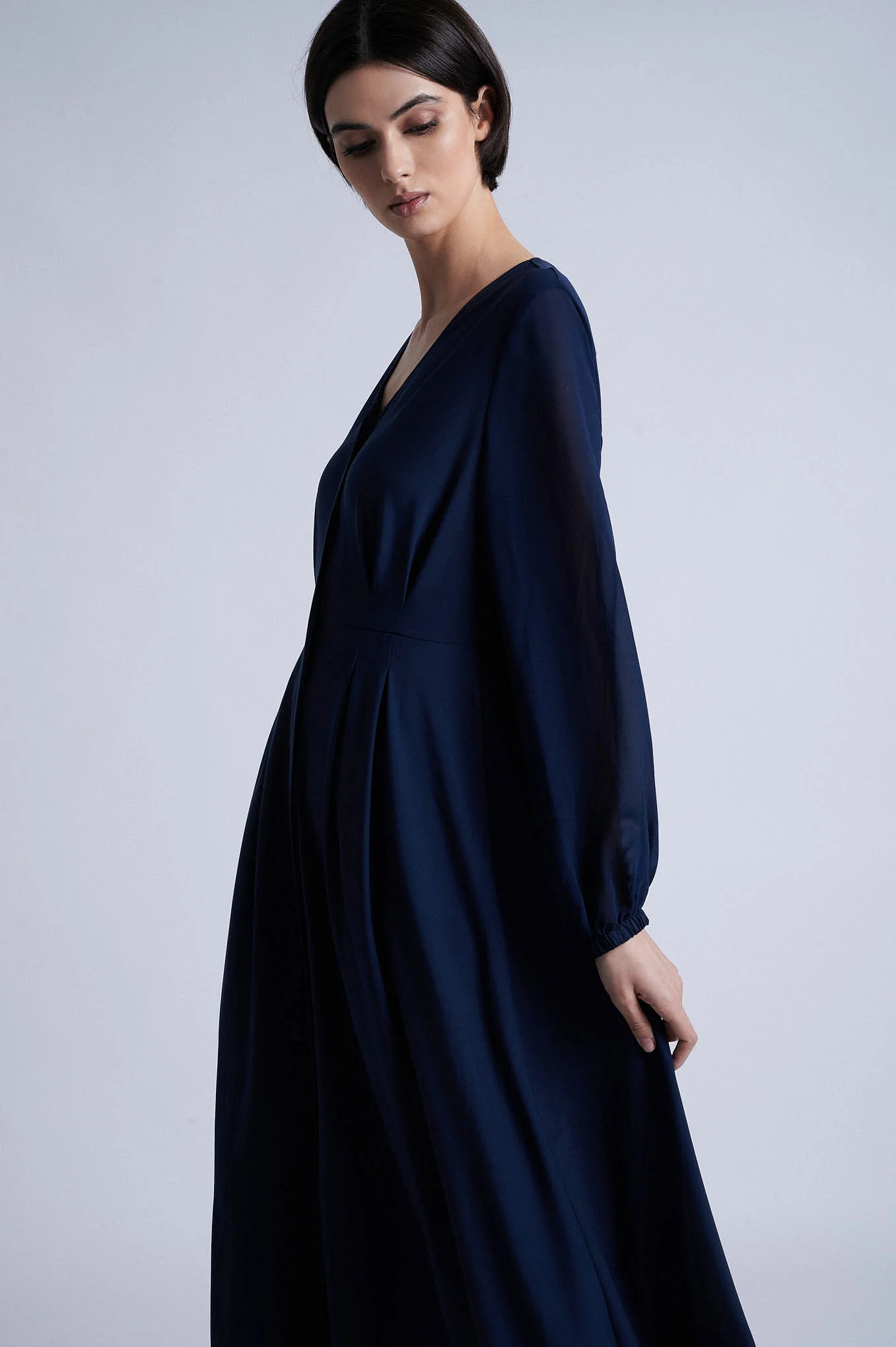 Dress with trasparent sleeves - Image 2