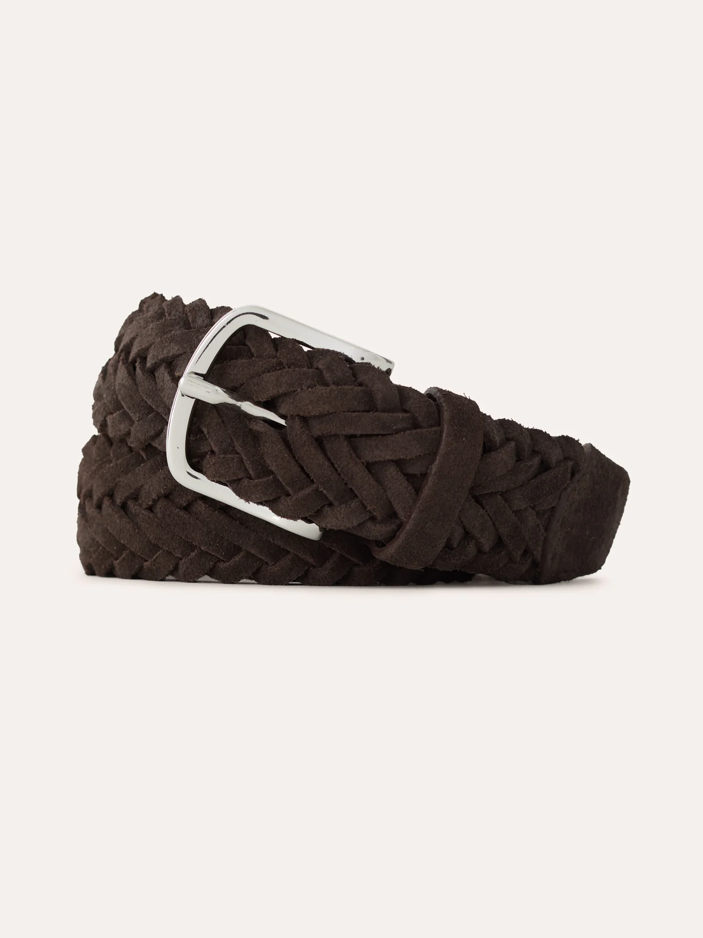 Elastic Twisted Belt with Personalized Buckle in Suede