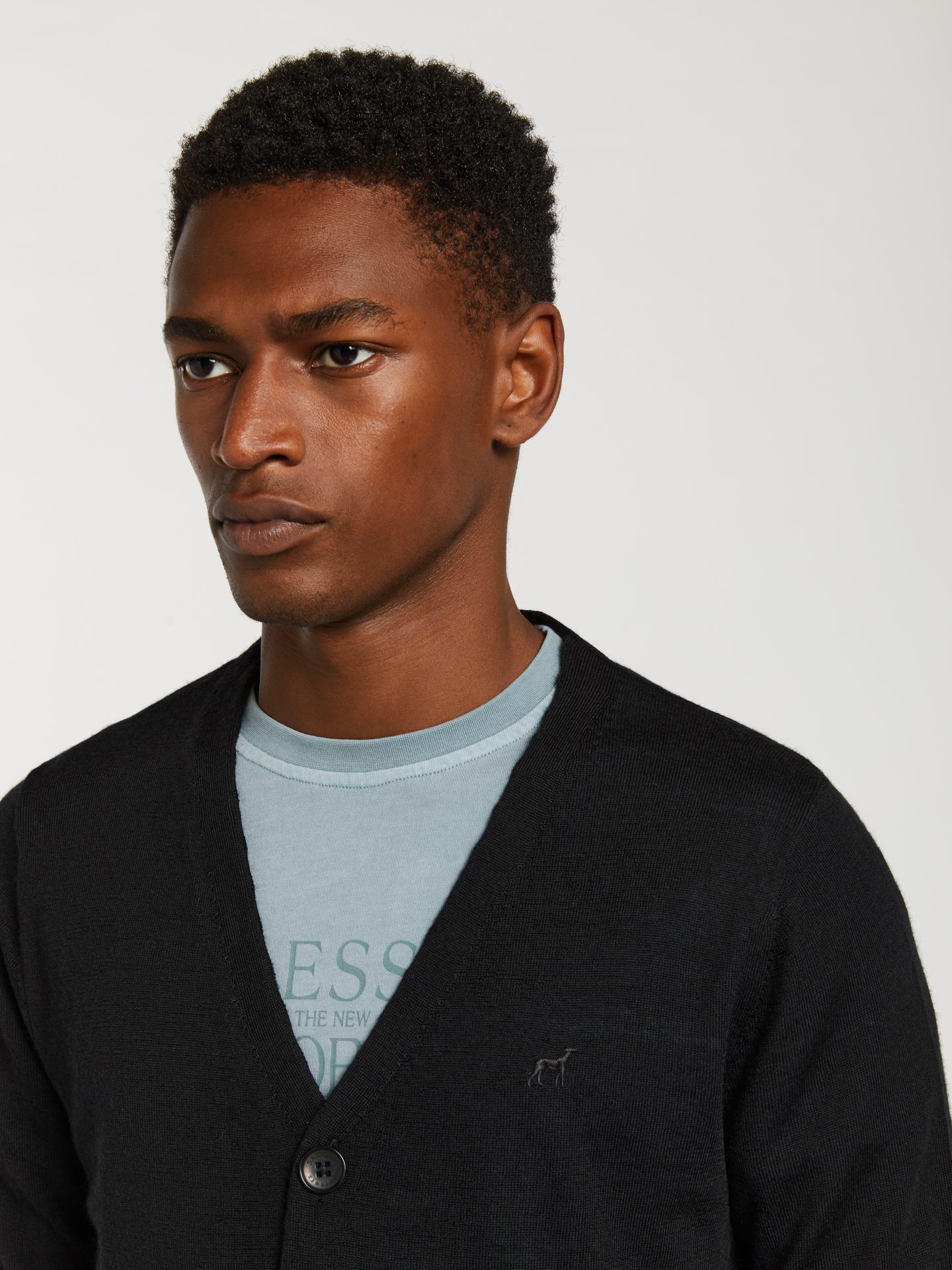 Extra fine merino wool cardigan - Image 2