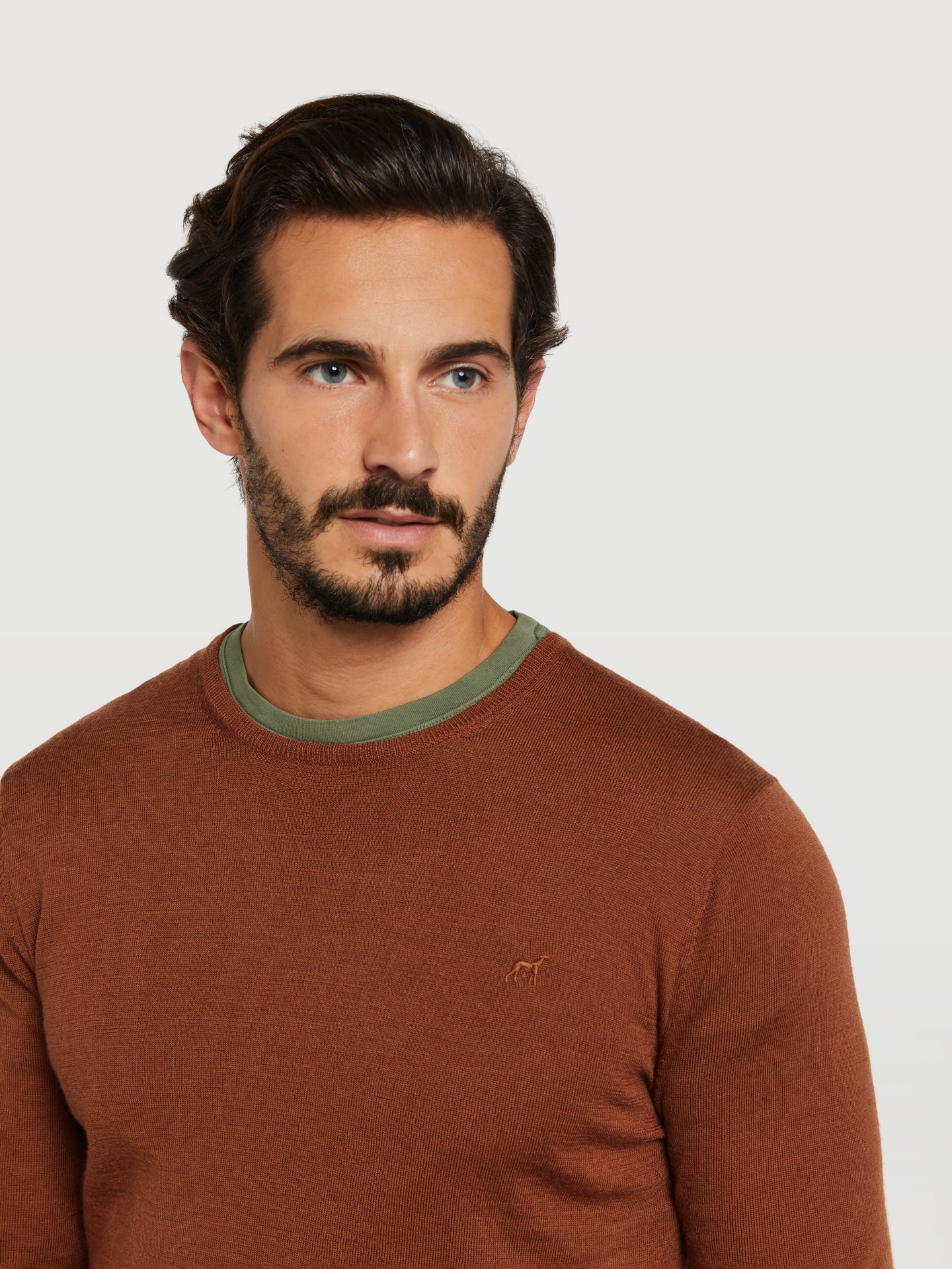 Extra fine merino wool crew neck sweater - Image 10