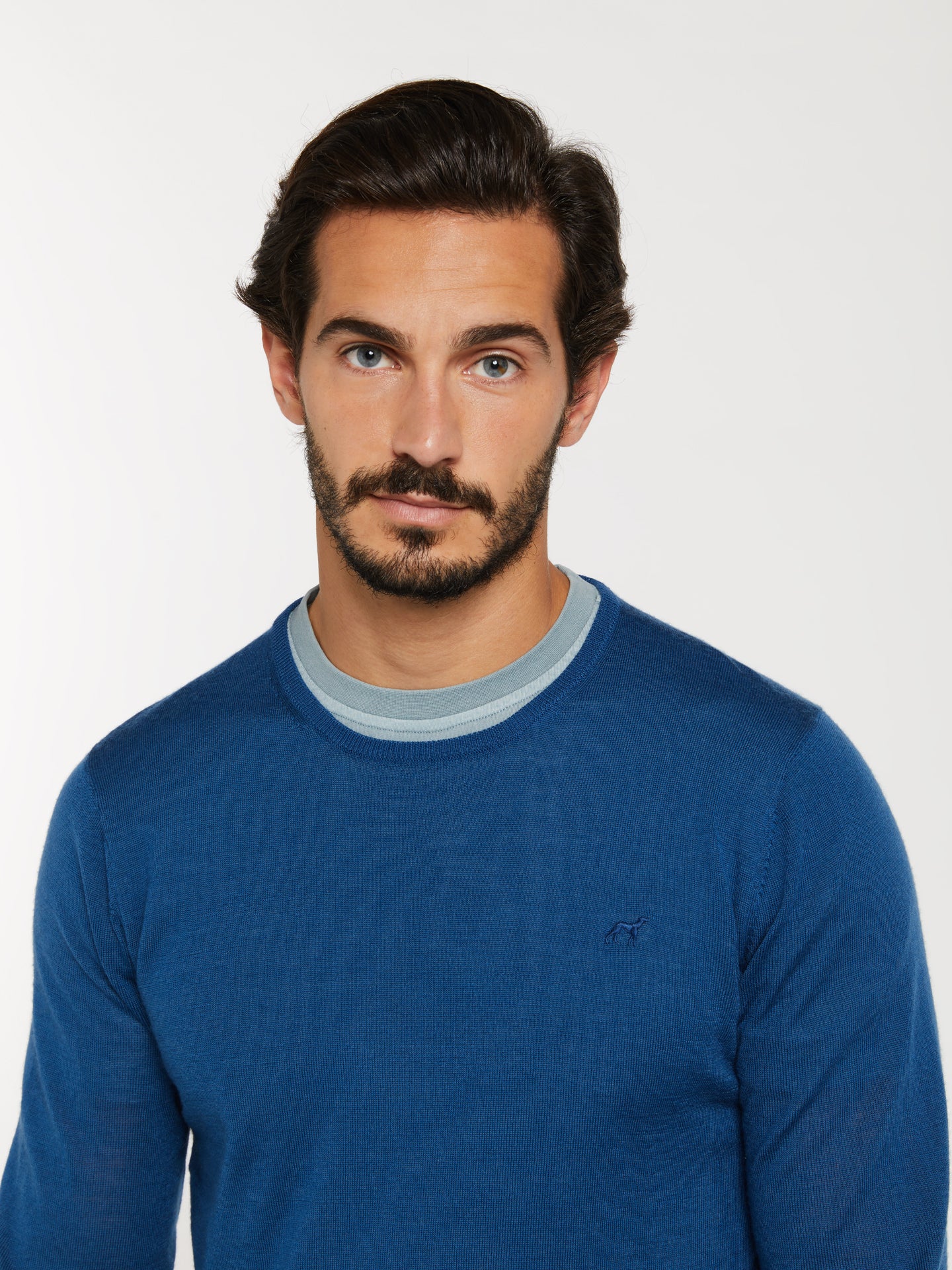 Extra fine merino wool crew neck sweater - Image 20