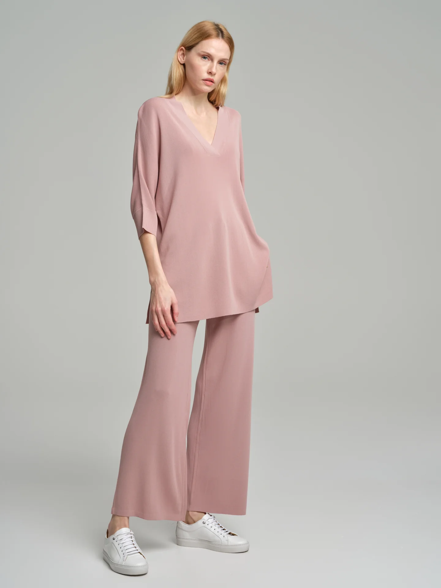 Fancy-knitted trousers