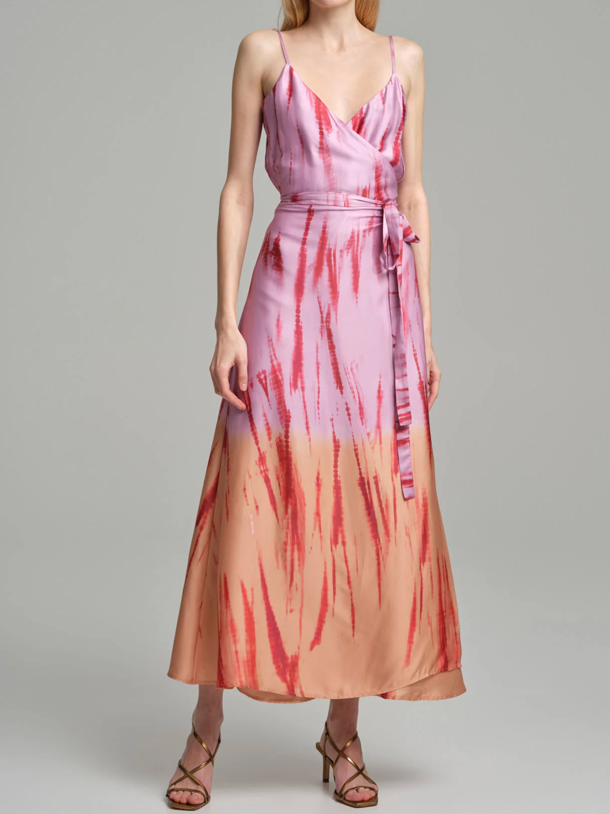 Fancy printed wrap dress