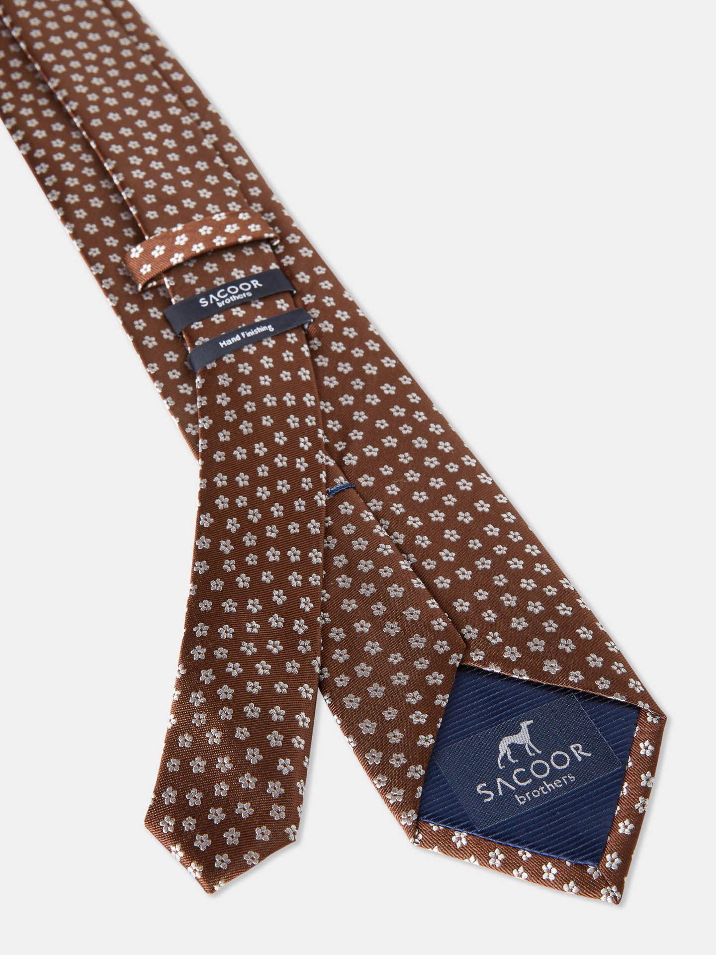 Floral Pattern Tie 100% Silk 7,5cm - Image 4