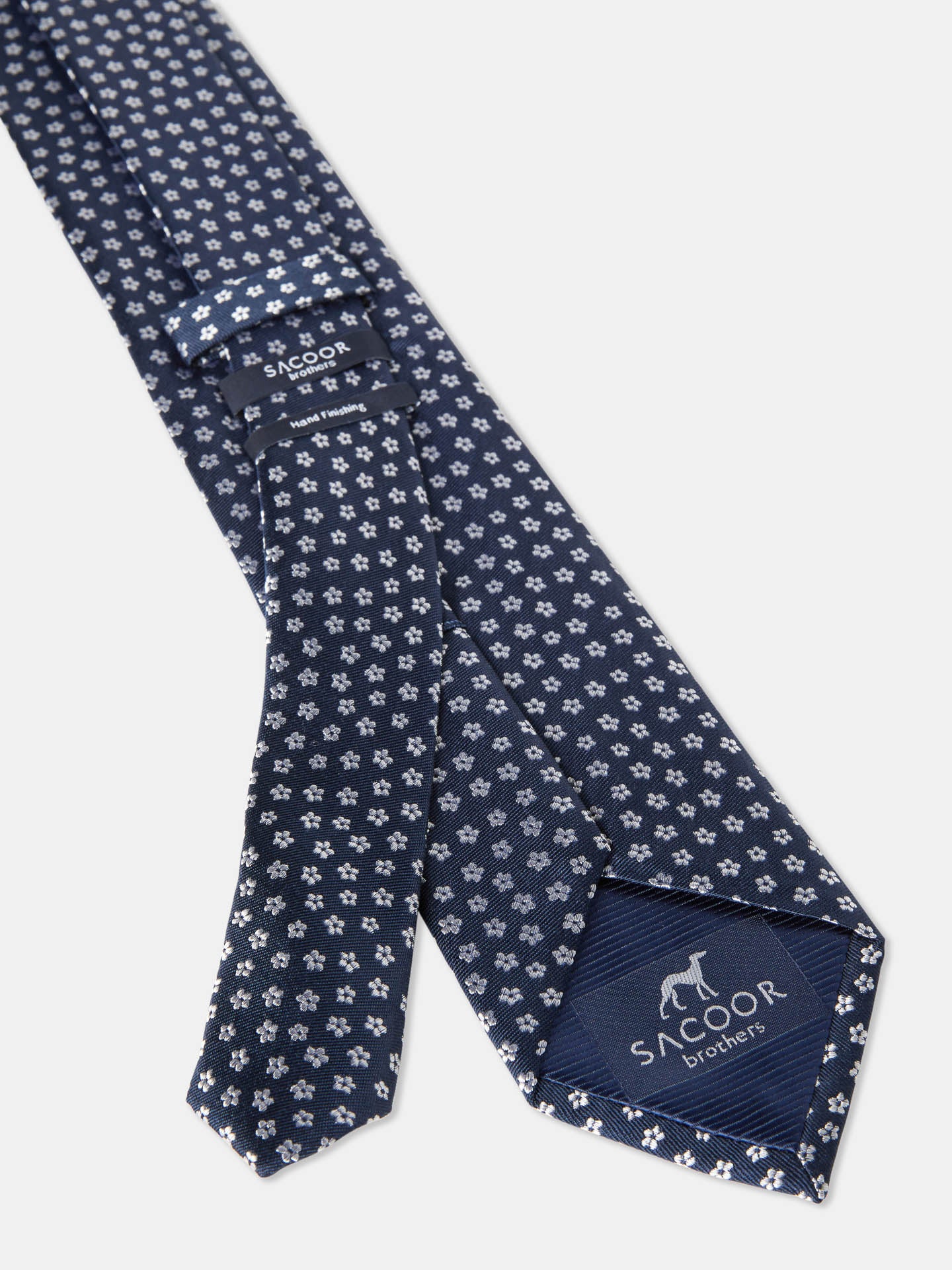 Floral Pattern Tie 100% Silk 7,5cm - Image 6