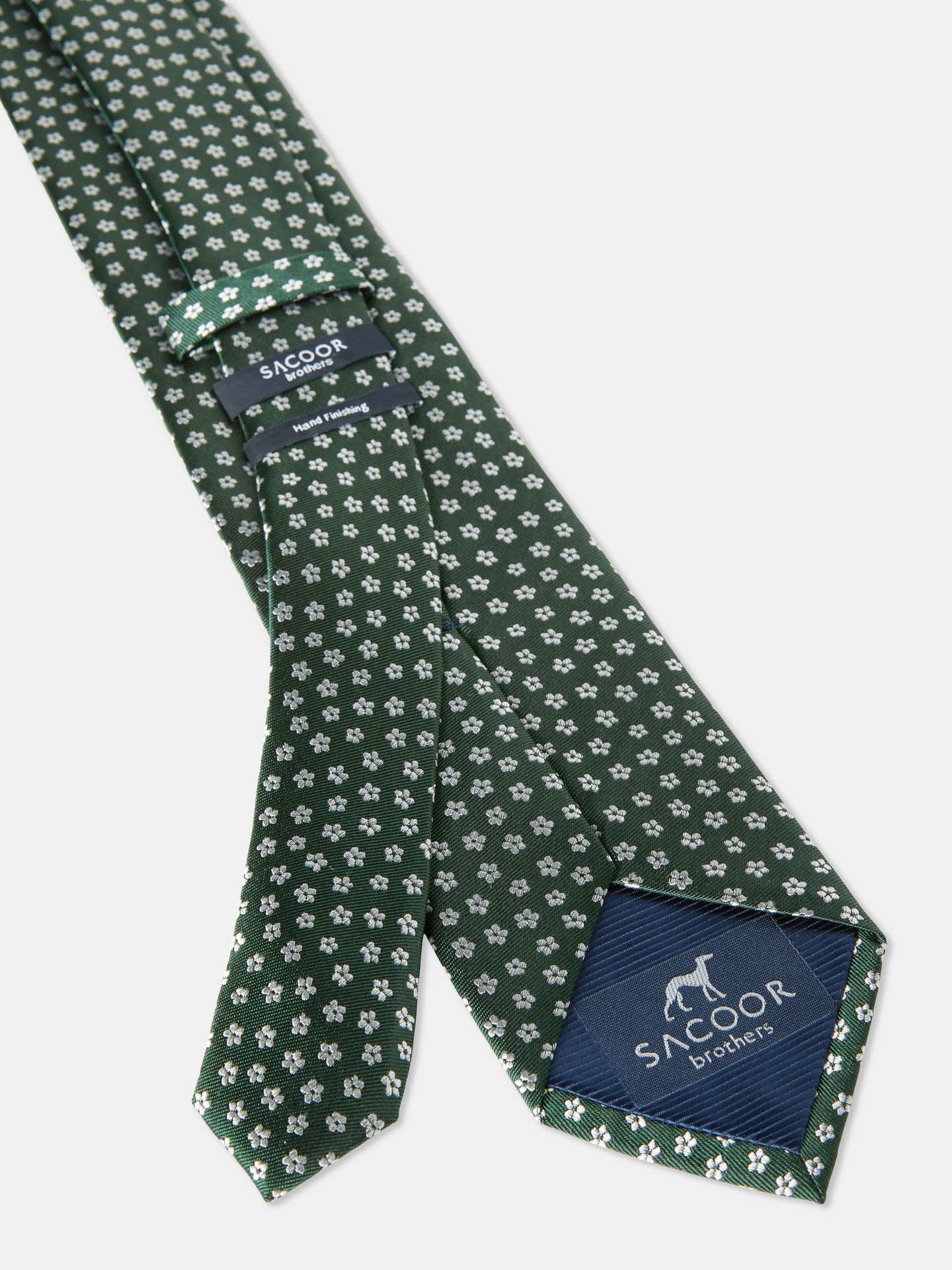 Floral Pattern Tie 100% Silk 7,5cm - Image 8