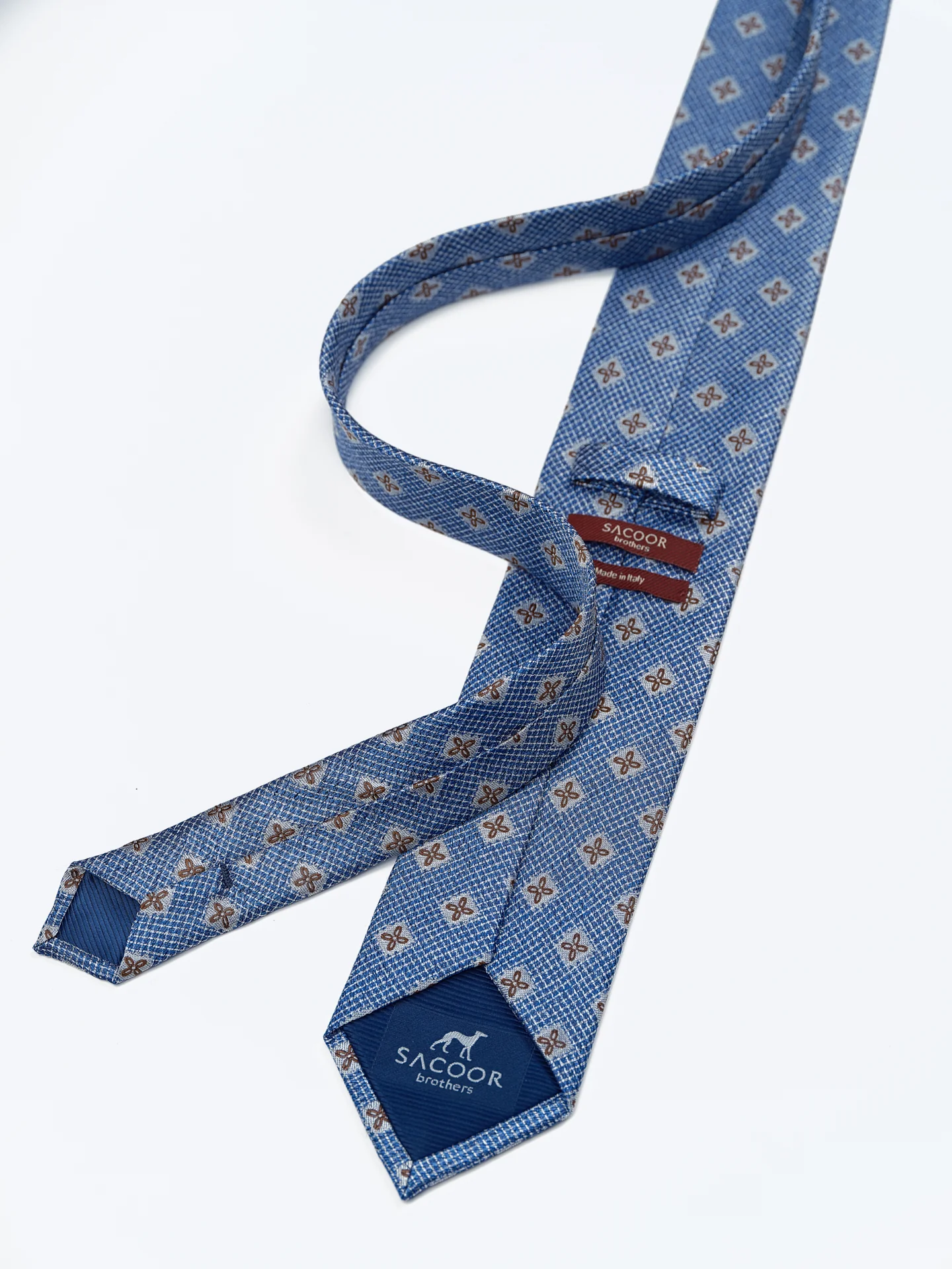 Floral Pattern Tie 100% Silk 7,5cm - Image 3