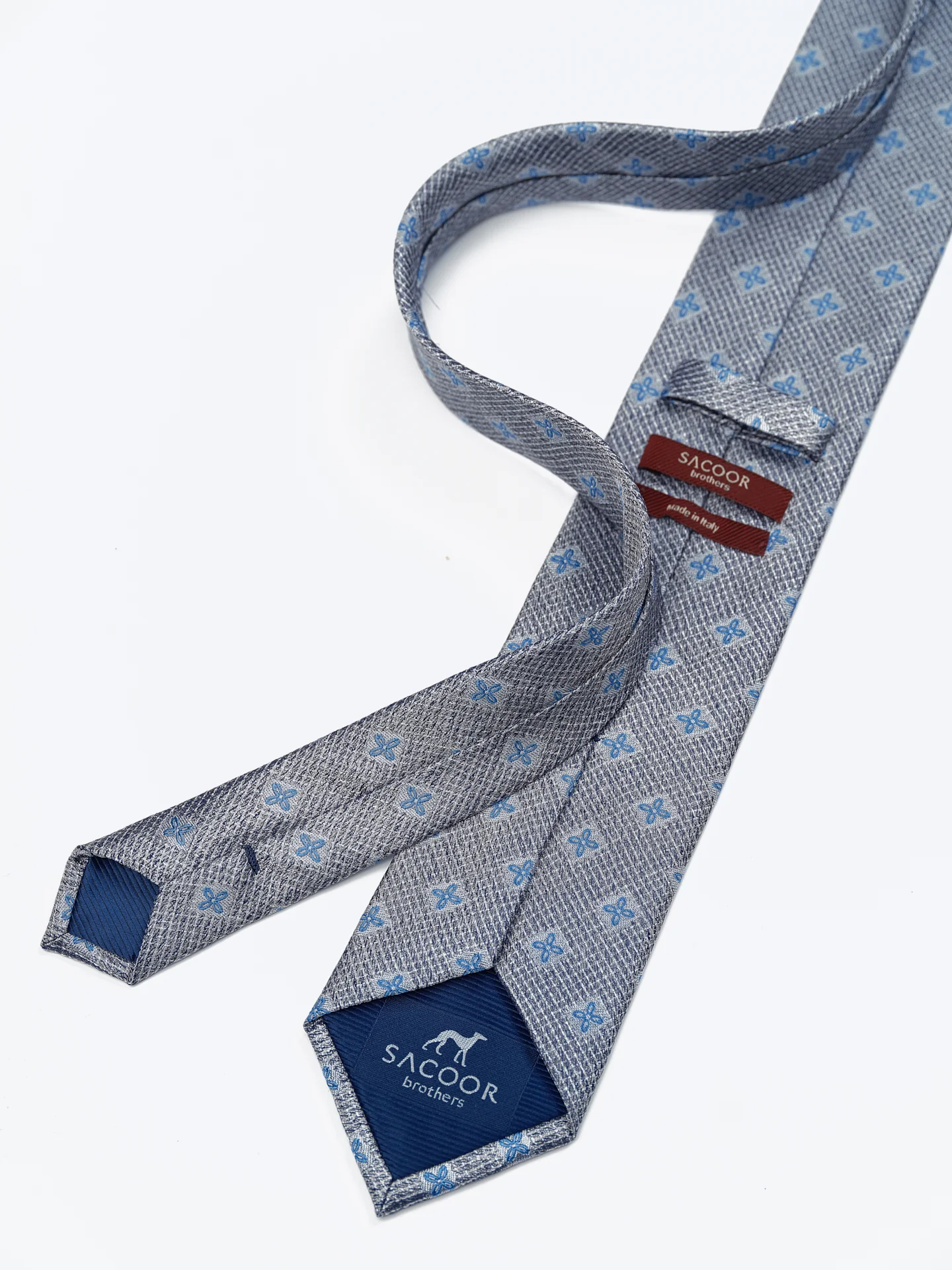 Floral Pattern Tie 100% Silk 7,5cm - Image 6