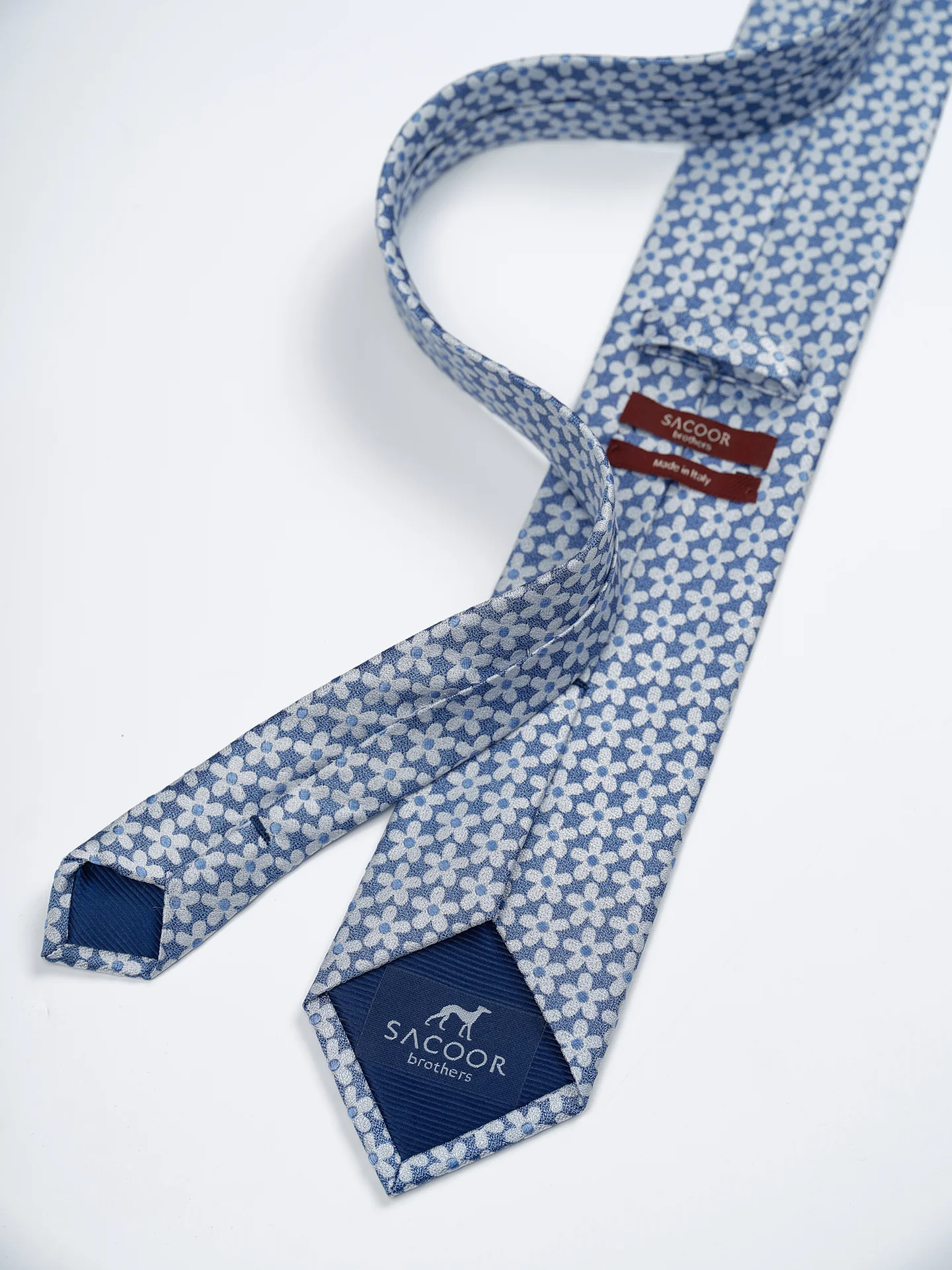 Floral Pattern Tie 100% Silk 7,5cm - Image 3