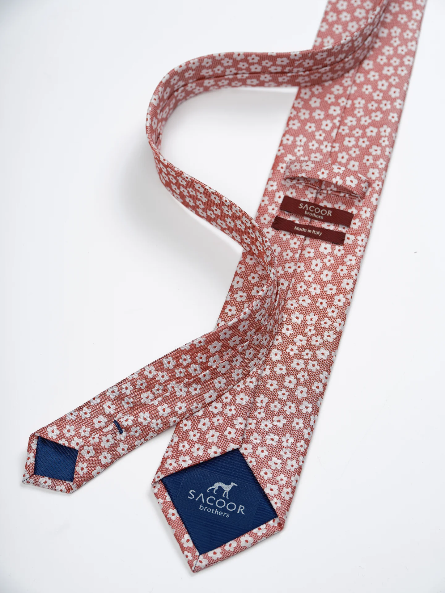 Floral Pattern Tie 100% Silk 7,5cm - Image 9
